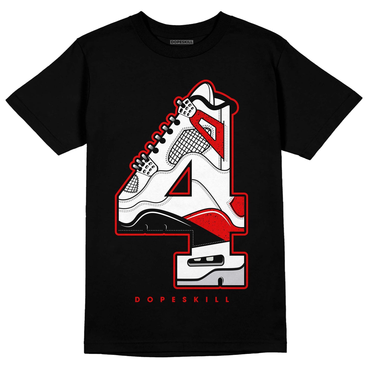 Red Cement 4S DopeSkill T-Shirt No.4 Graphic