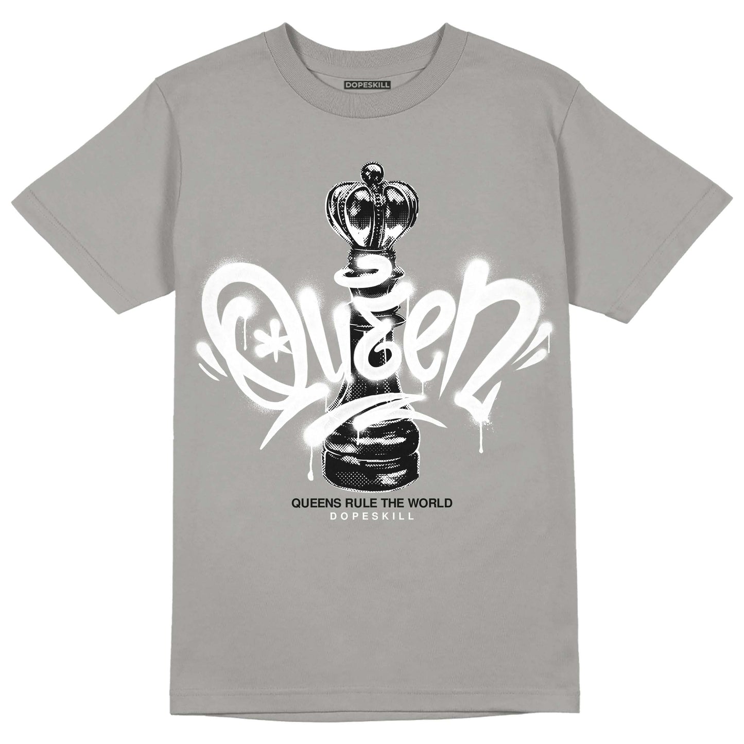 Grey Collection DopeSkill Grey T-shirt Queen Chess Graphic
