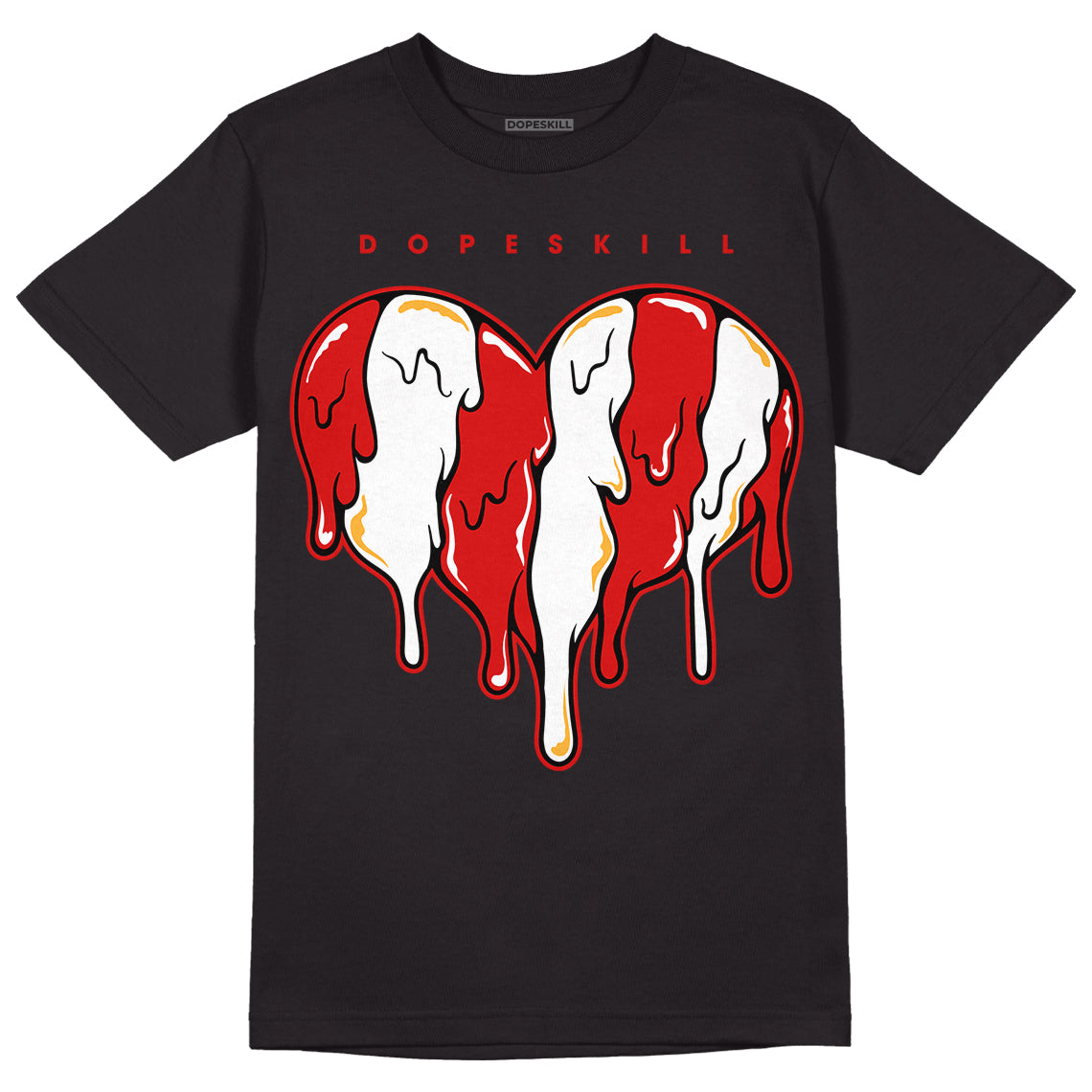 Dunk Low Gym Red DopeSkill T-Shirt Slime Drip Heart Graphic