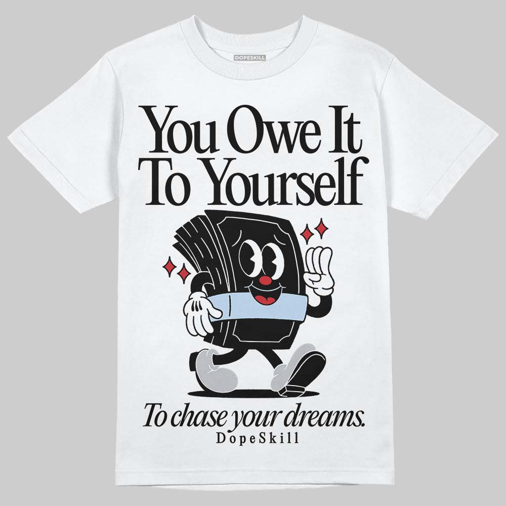 Black Metallic Reimagined 5s DopeSkill T-Shirt Owe It To Yourself Graphic