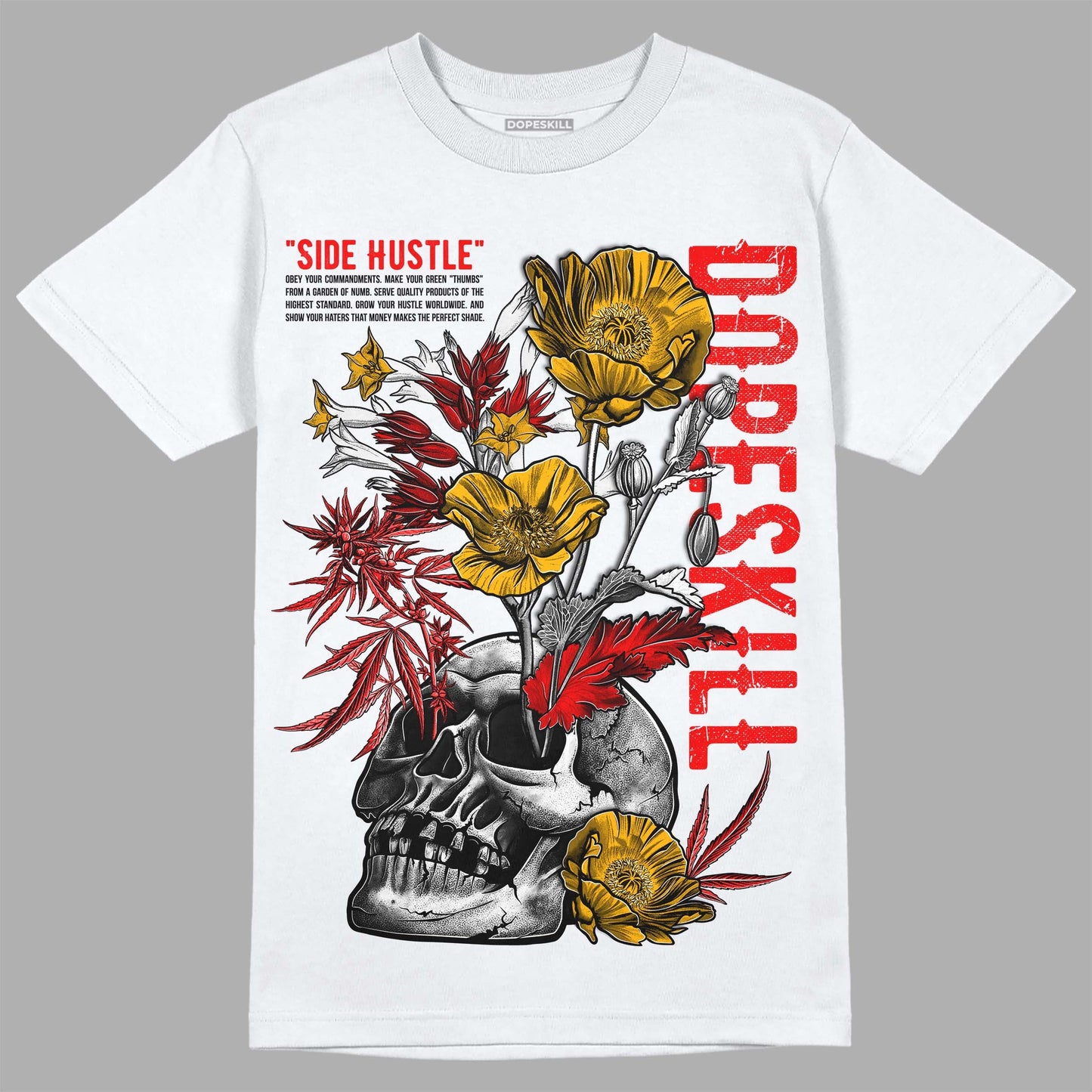 Red Collection DopeSkill T-Shirt Side Hustle Graphic
