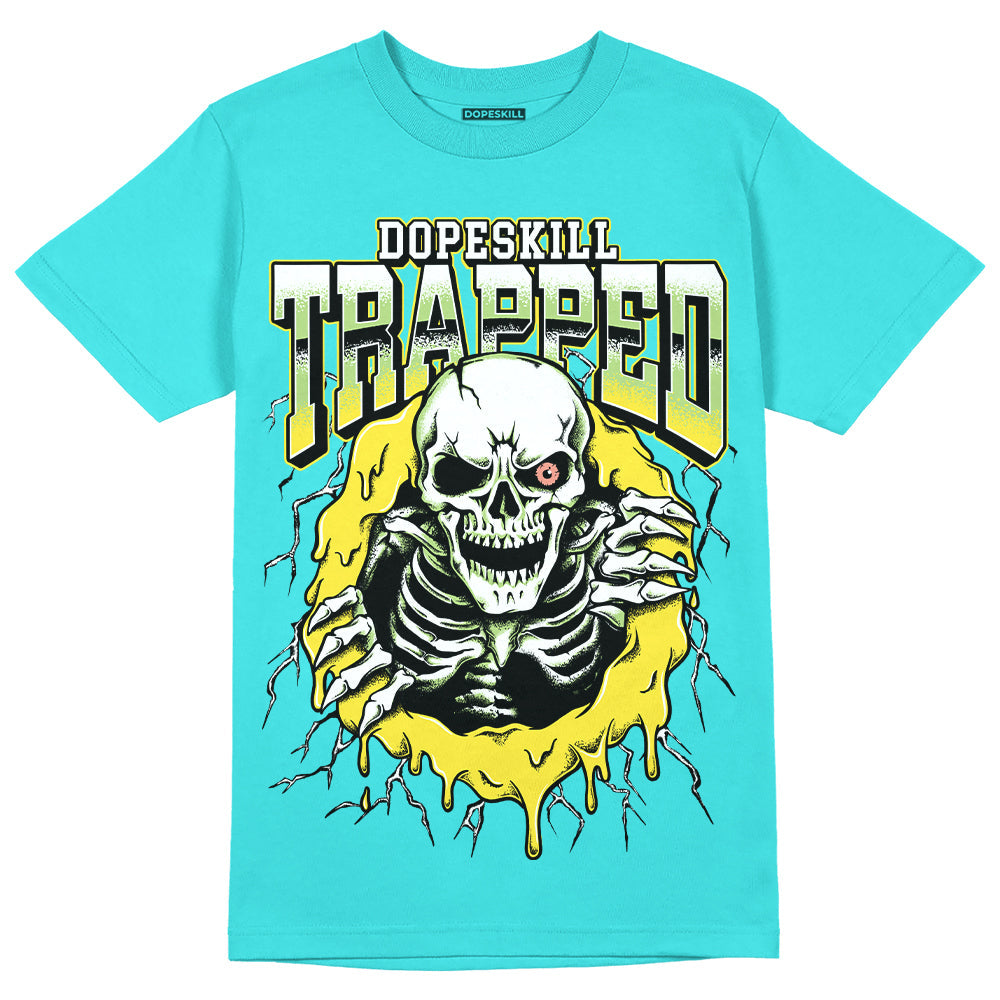 Cyan Burst 9060 DopeSkill Virtual Blue T-Shirt Trapped Halloween Graphic