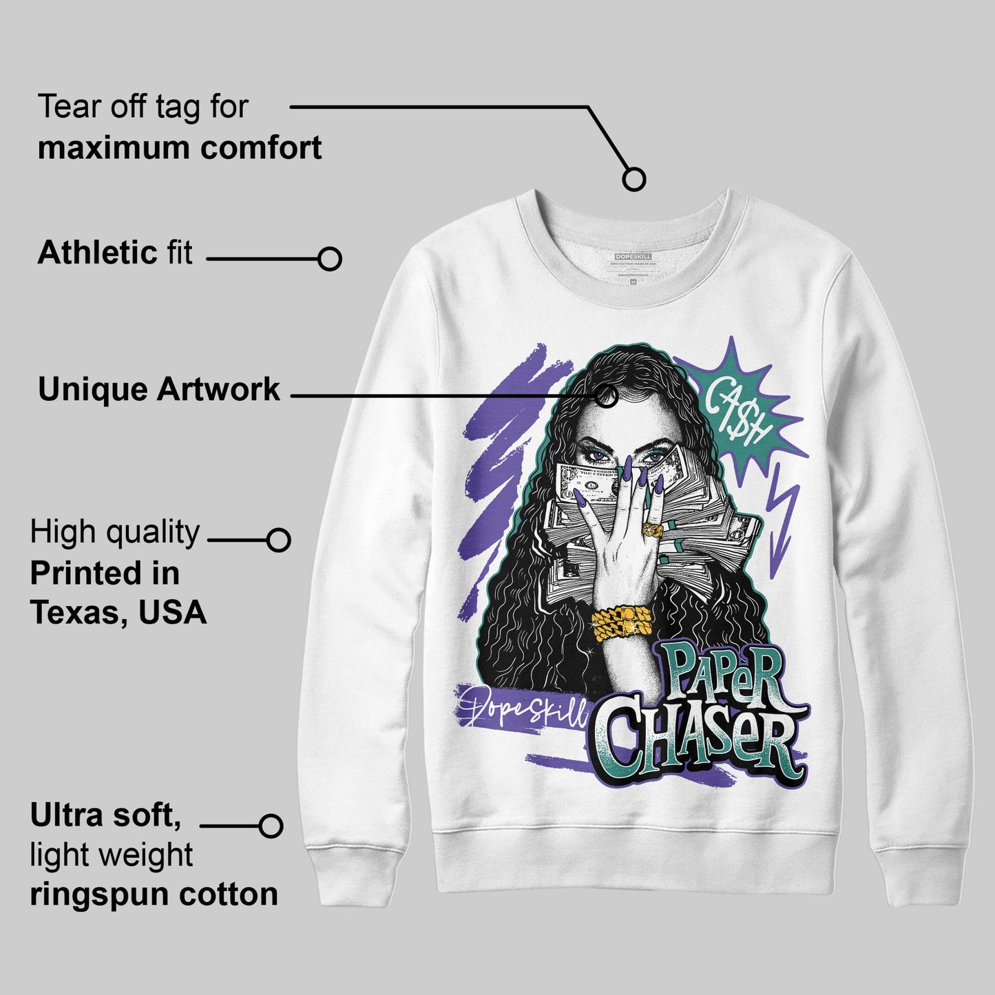 Grape 5s DopeSkill Sweatshirt NPC Graphic