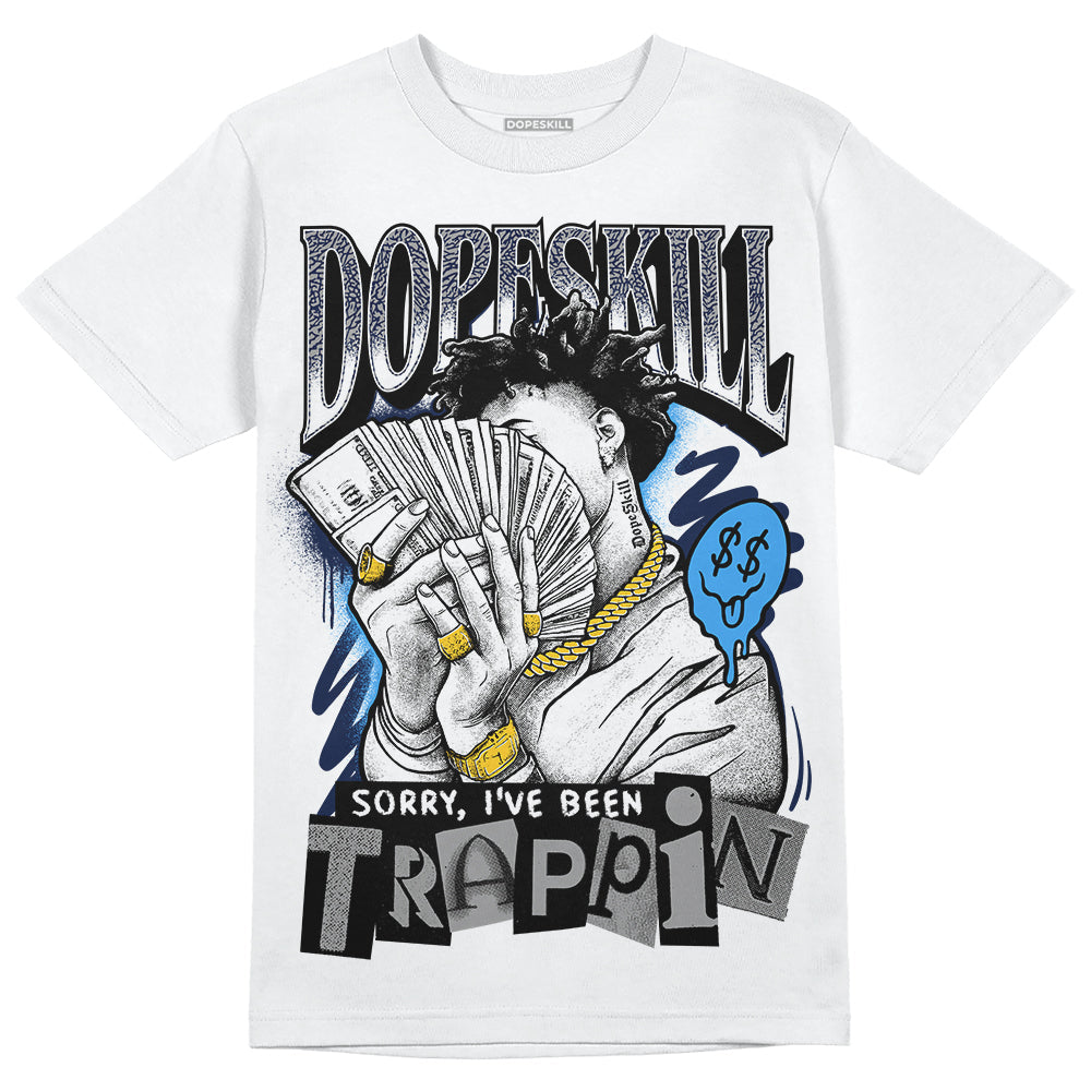 AJ Spizike White Obsidian DopeSkill T-Shirt Sorry I've Been Trappin Graphic