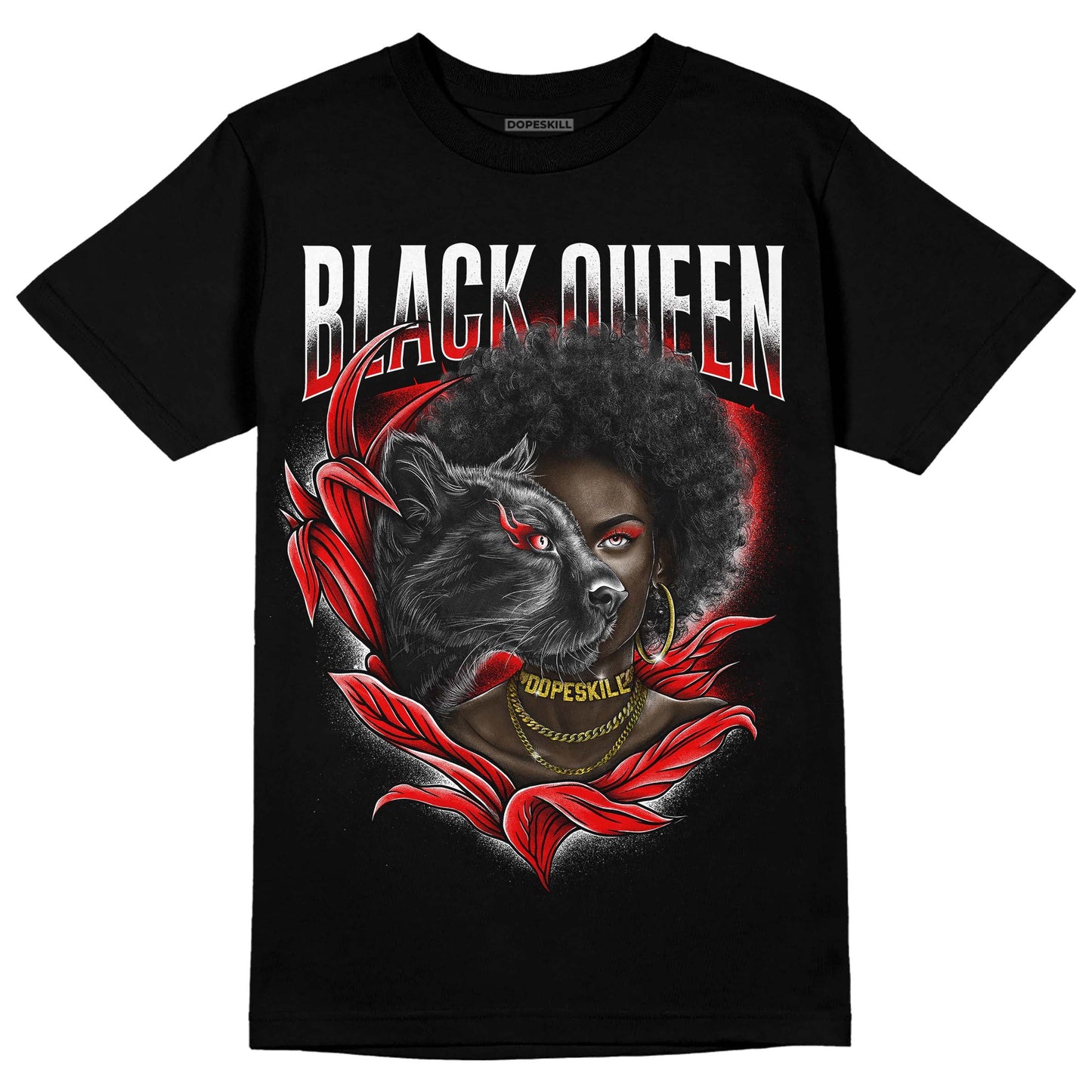 Cherry 12s DopeSkill T-Shirt New Black Queen Graphic