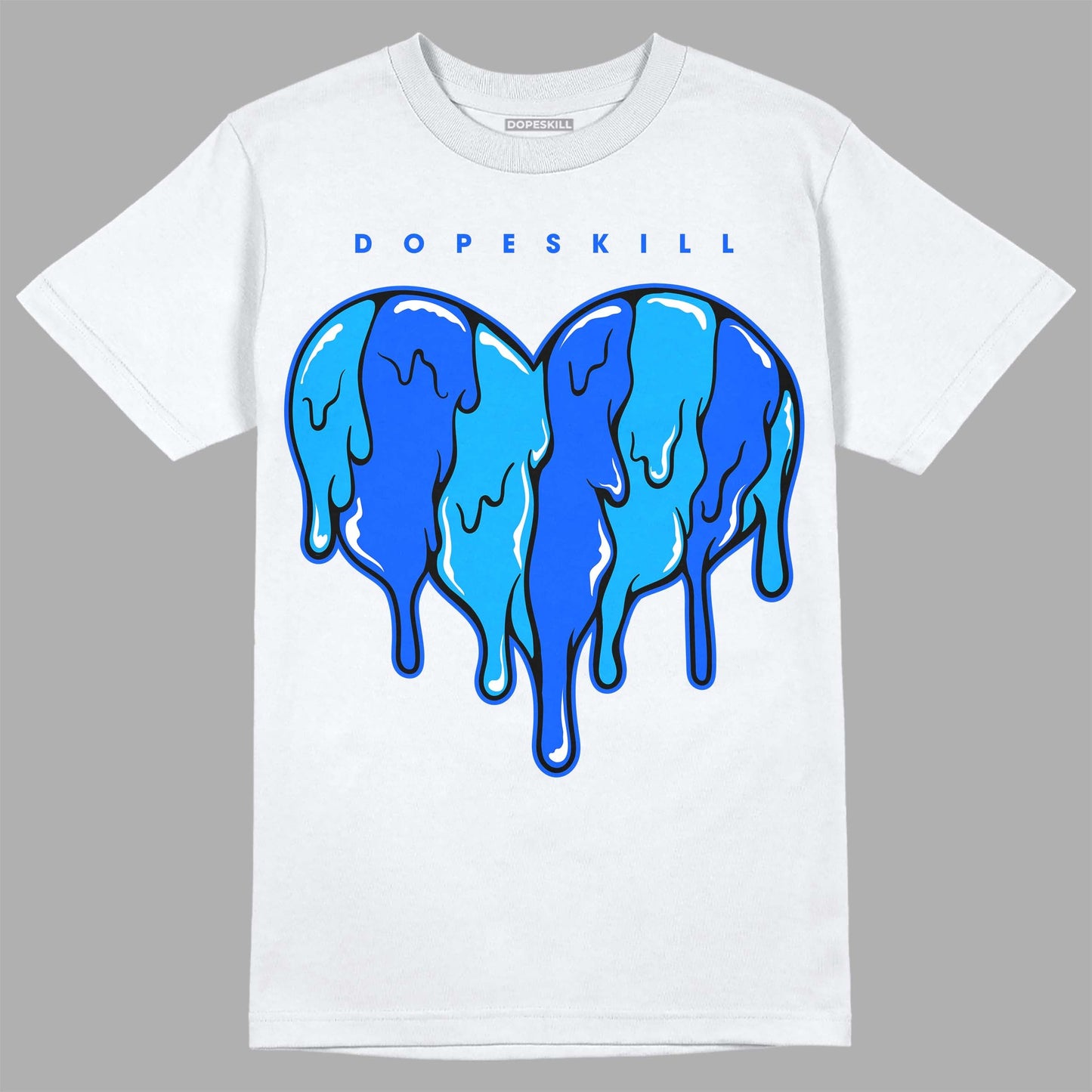 Royal Blue Collection DopeSkill T-Shirt Slime Drip Heart Graphic