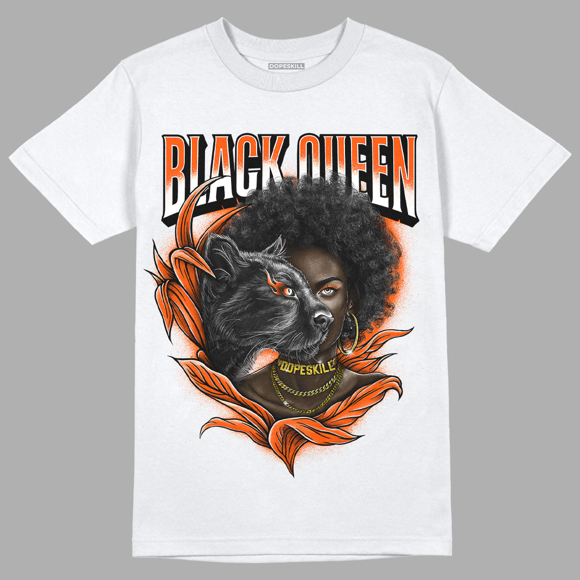 Orange Milk DopeSkill T-Shirt New Black Queen Graphic