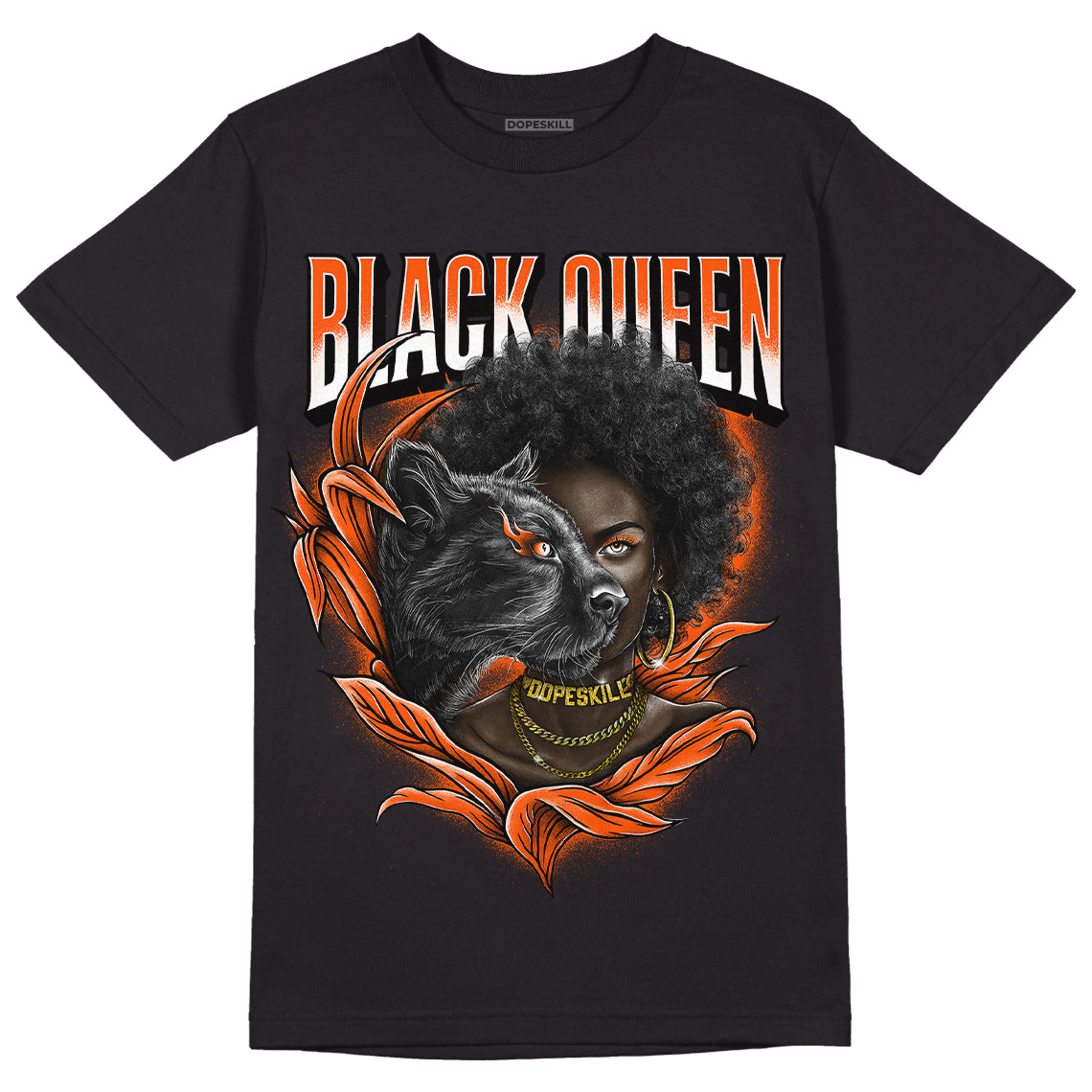 Orange Milk DopeSkill T-Shirt New Black Queen Graphic