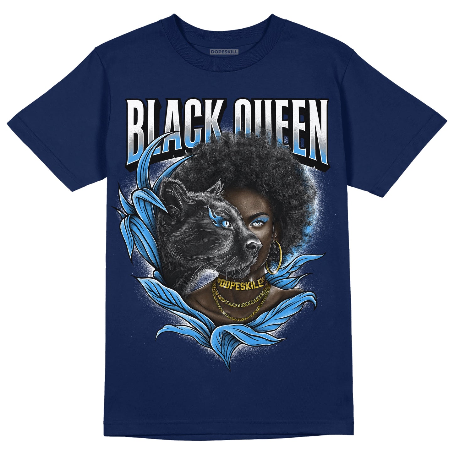 Midnight Navy 3s DopeSkill Navy T-shirt New Black Queen Graphic