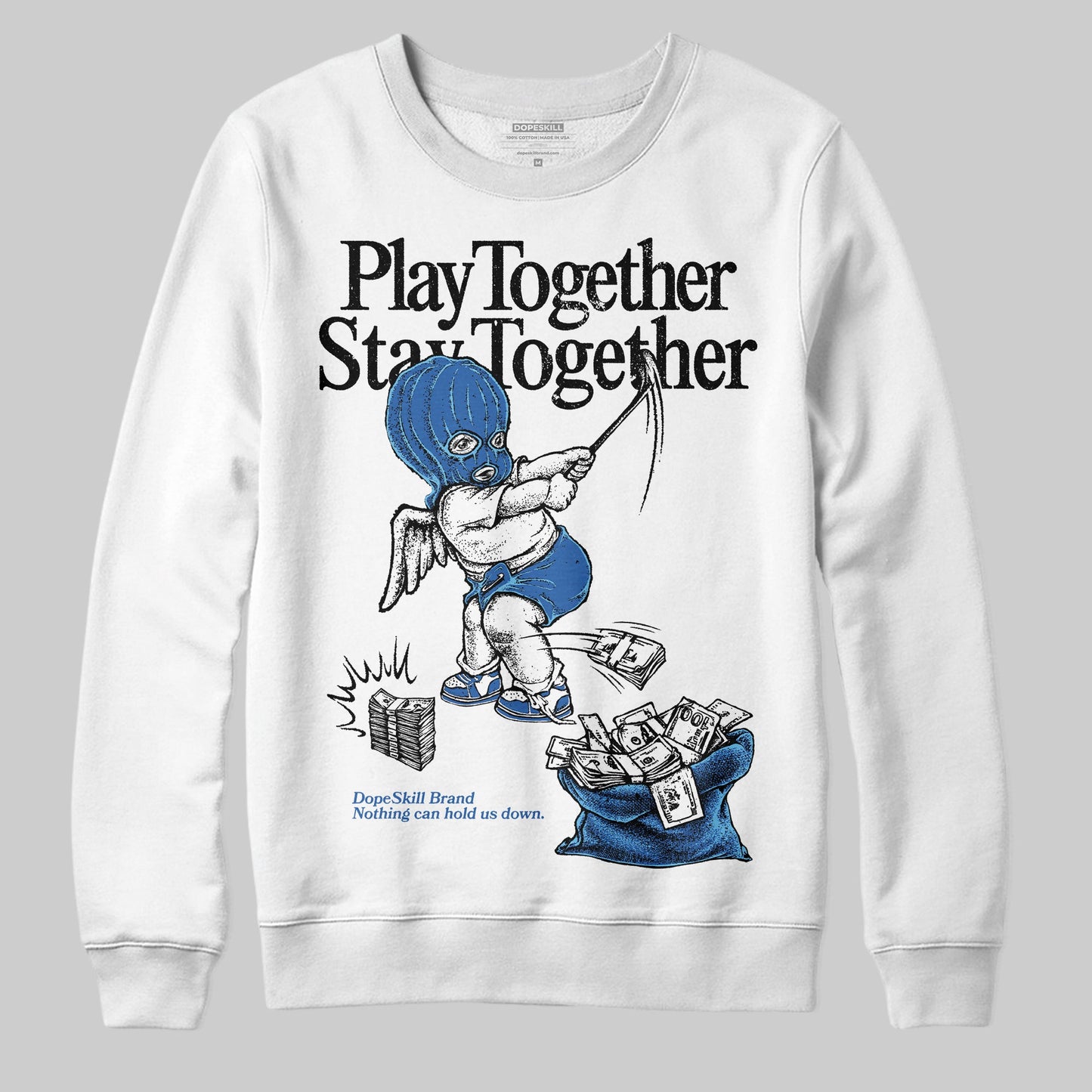 Blueberry 12s DopeSkill Sweatshirt Play together, Stay together Graphic