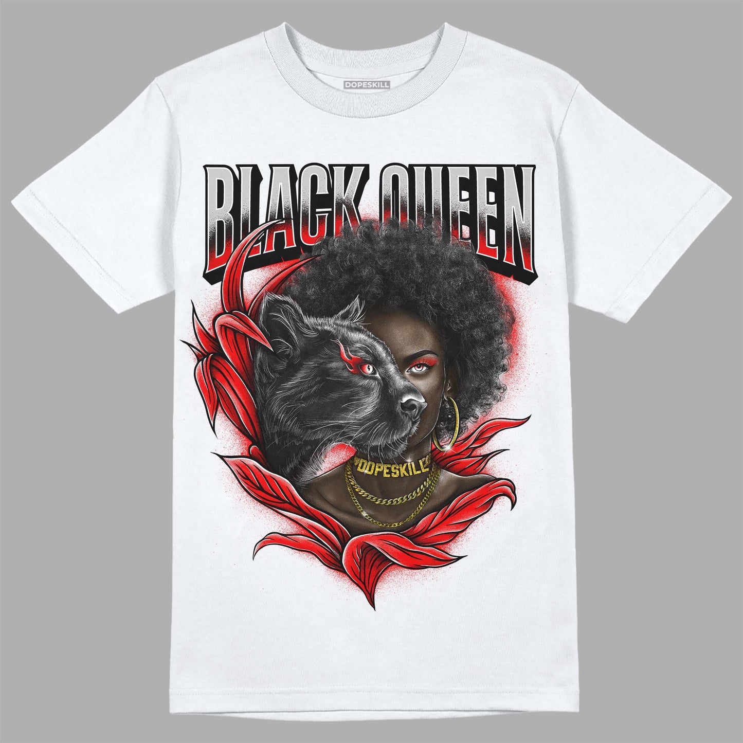 Cherry 12s DopeSkill T-Shirt New Black Queen Graphic