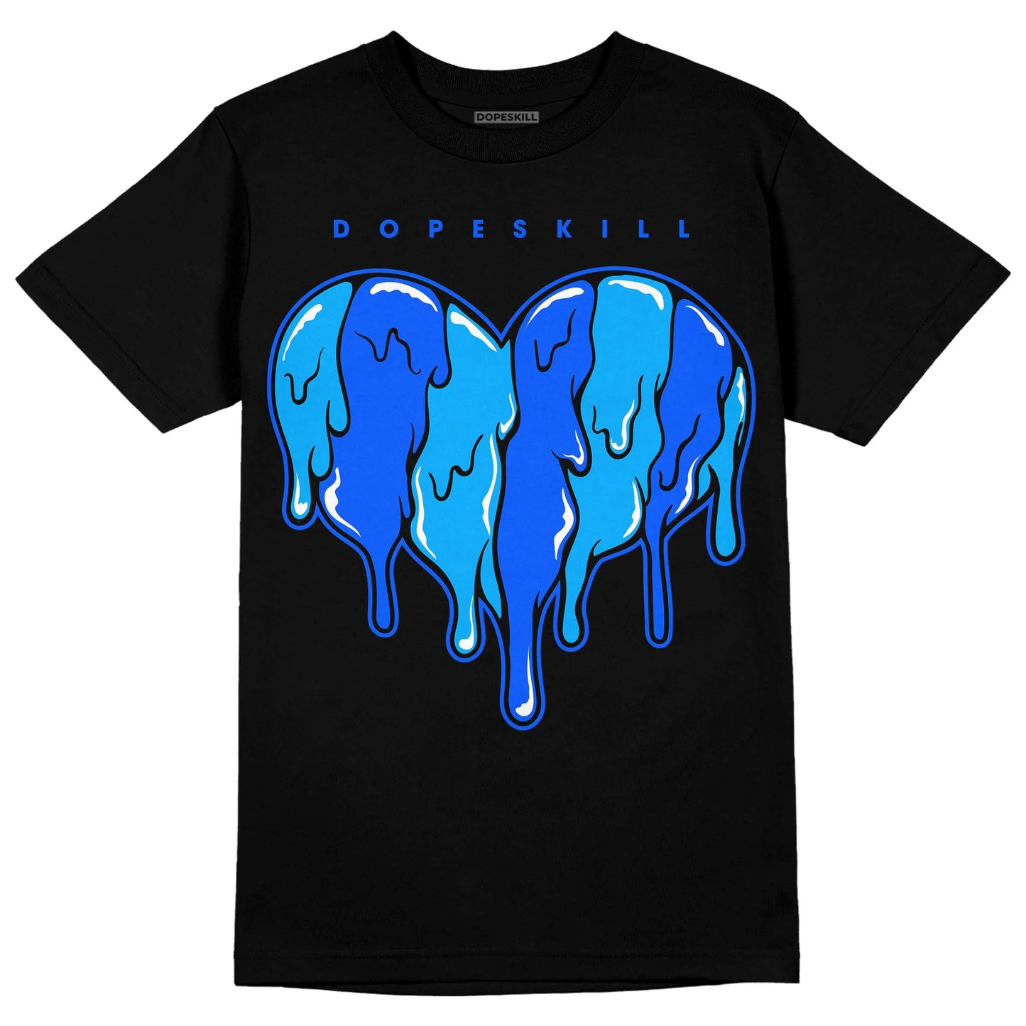 Royal Blue Collection DopeSkill T-Shirt Slime Drip Heart Graphic