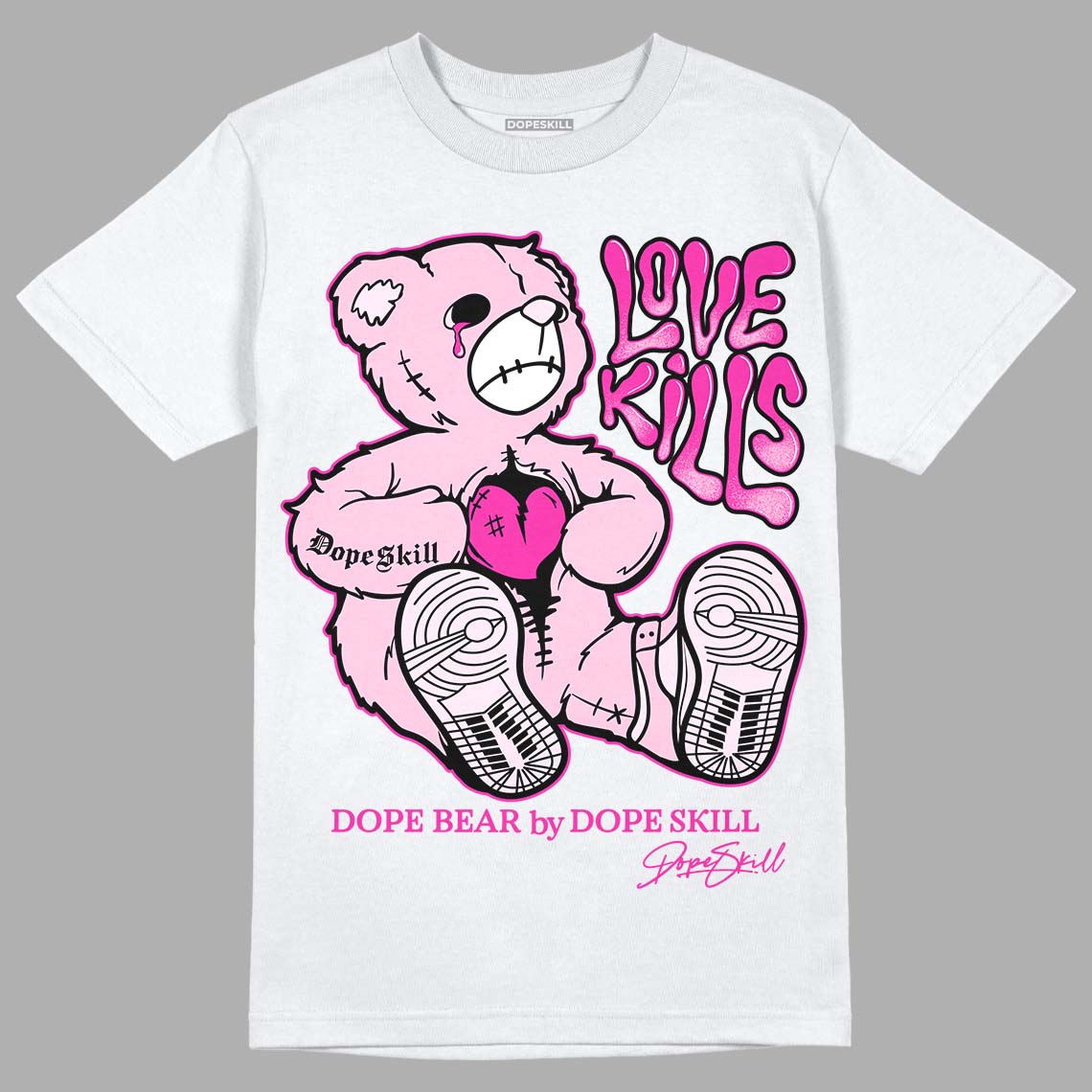Triple Pink Dunk Low DopeSkill T-Shirt Love Kills Graphic