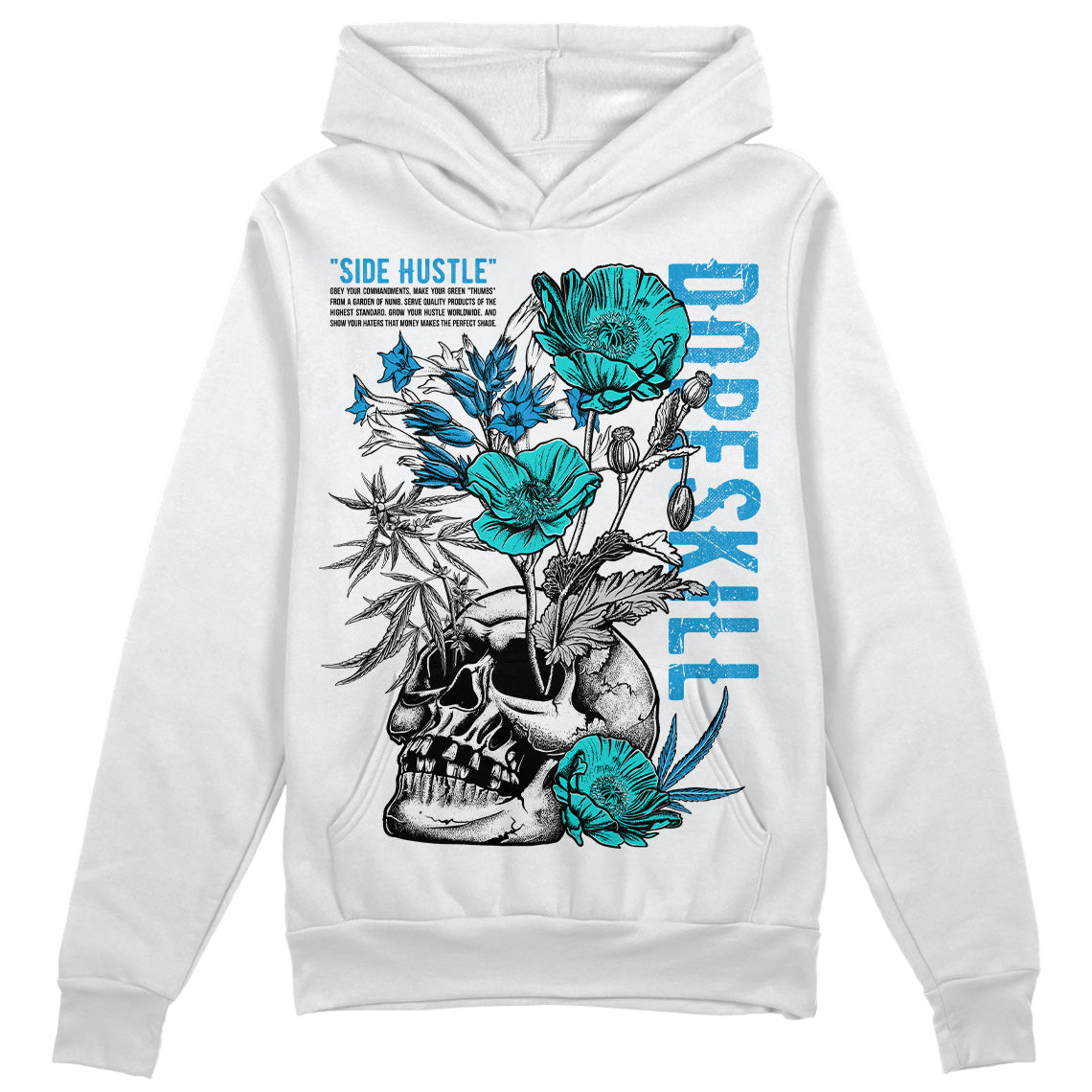 Military Blue 4s DopeSkill Hoodie Sweatshirt Side Hustle Graphic