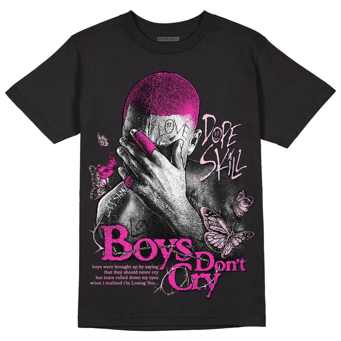 Triple Pink Dunk Low DopeSkill T-Shirt Boys Don't Cry Graphic