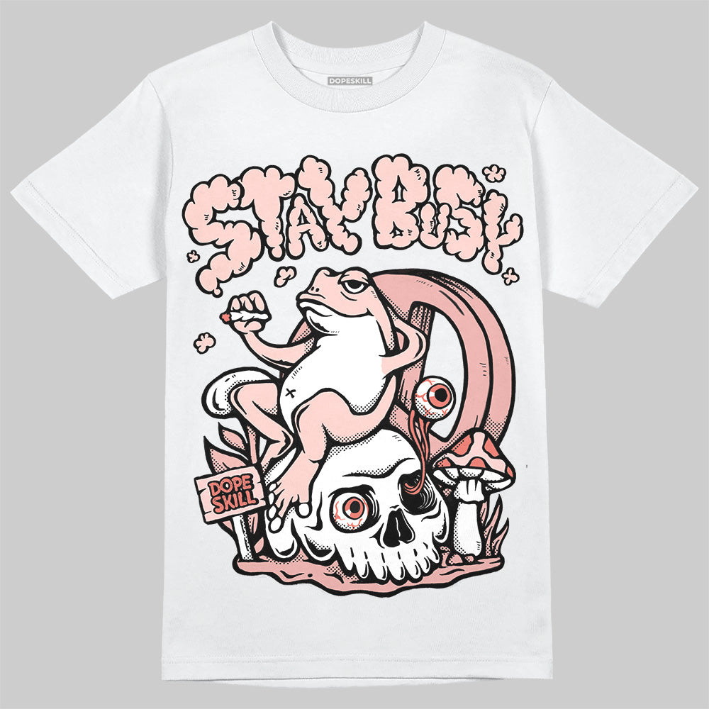 Leather Curb Glitter Pale Pink DopeSkill T-Shirt Stay Busy Graphic