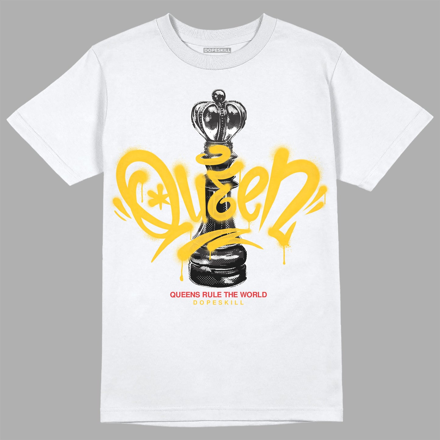 Yellow Collection DopeSkill T-Shirt Queen Chess Graphic