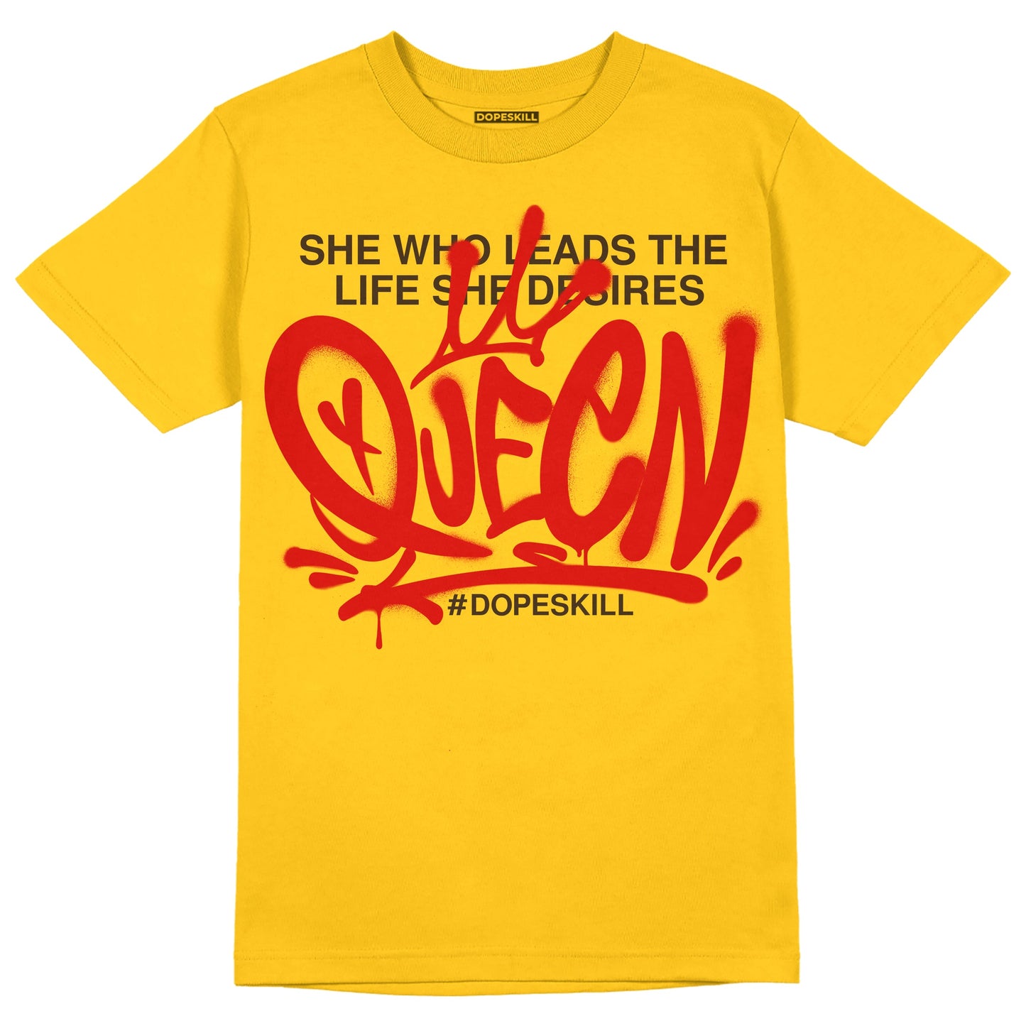 Yellow Collection DopeSkill Gold T-shirt Queen Graphic