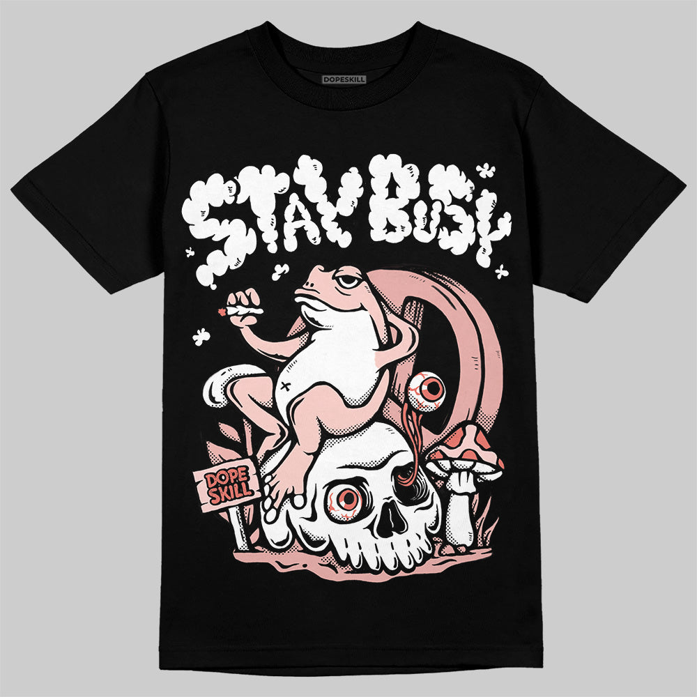 Leather Curb Glitter Pale Pink DopeSkill T-Shirt Stay Busy Graphic
