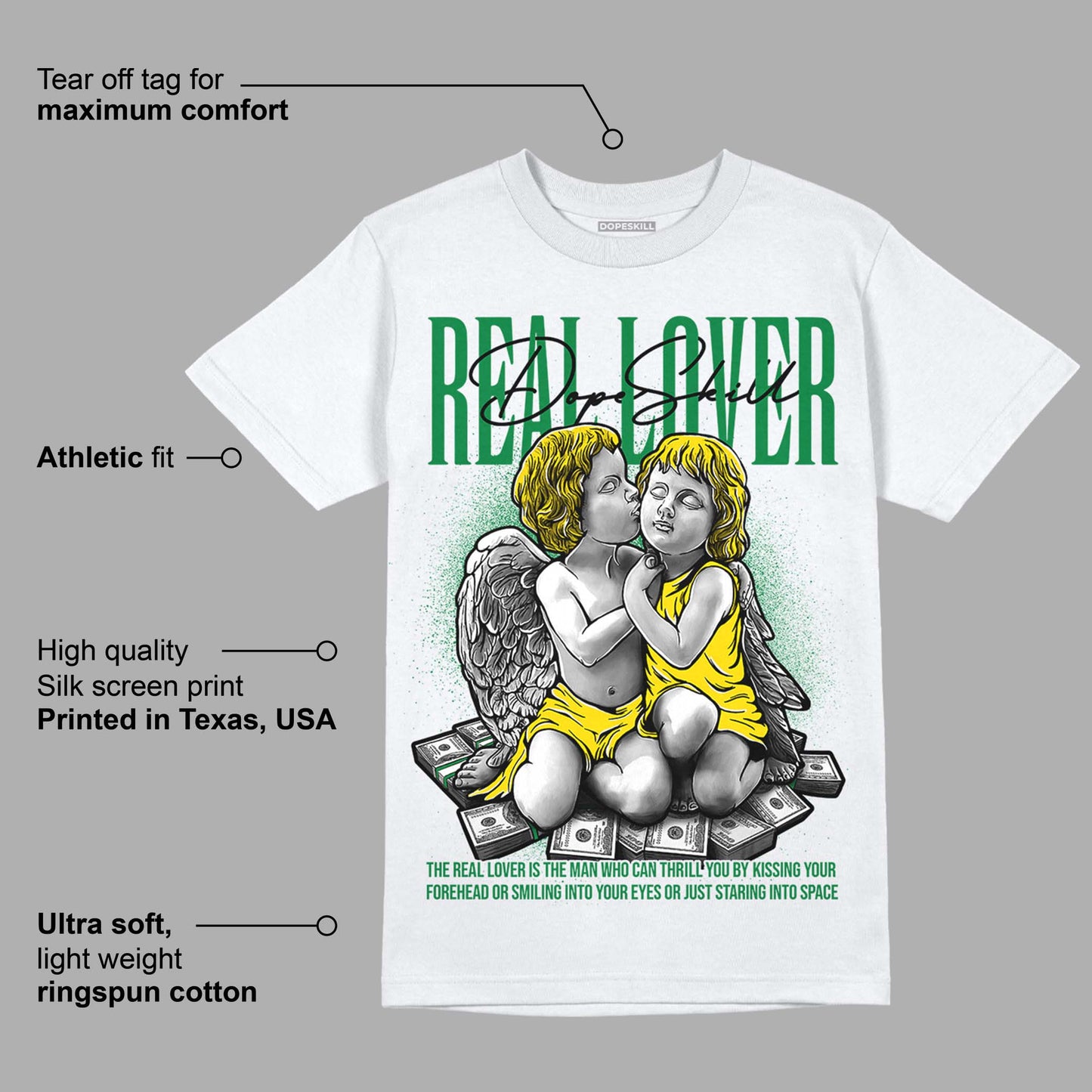 Dunk Low Reverse Brazil DopeSkill T-Shirt Real Lover Graphic