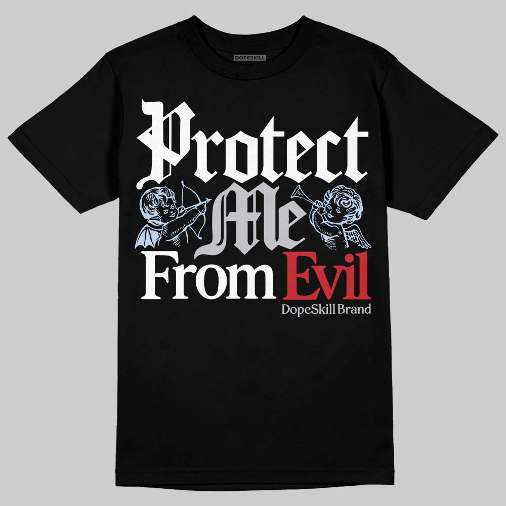 Black Metallic Reimagined 5s DopeSkill T-Shirt Protect Me From Evil Graphic