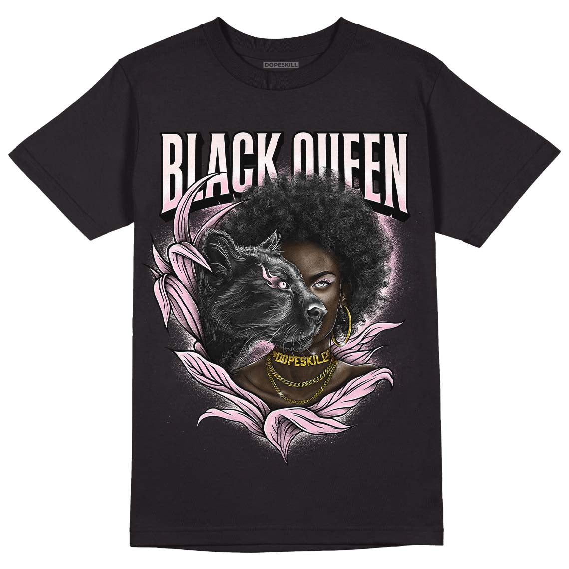 Dunk Low Pink Foam DopeSkill T-Shirt New Black Queen Graphic