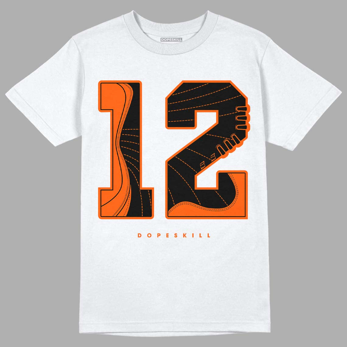 Brilliant Orange 12s DopeSkill T-Shirt No.12 Graphic