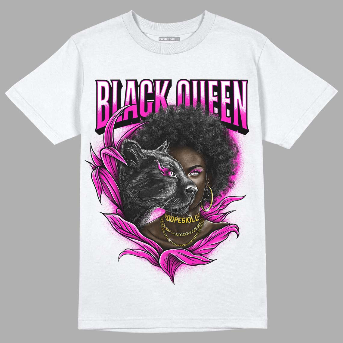 Dunk Low Active Fuchsia DopeSkill T-Shirt New Black Queen Graphic