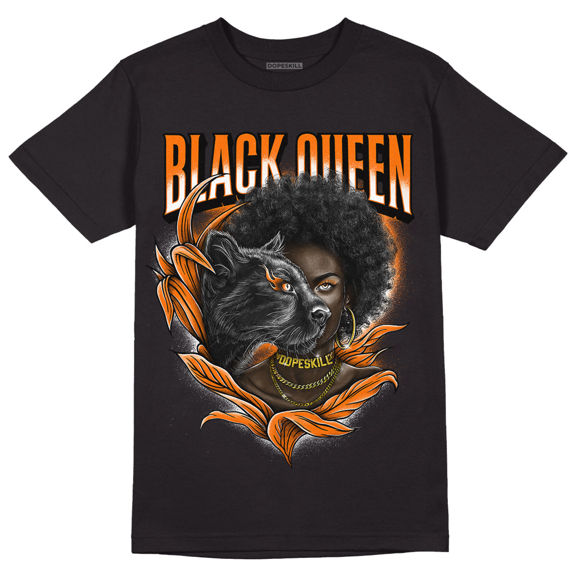 Dunk Low Magma Orange DopeSkill T-Shirt New Black Queen Graphic
