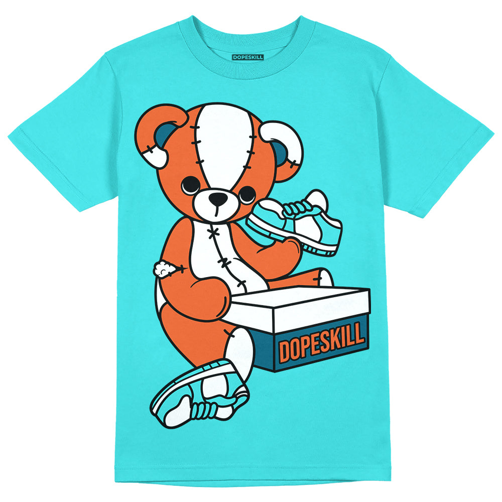 Dunk Dolphins DopeSkill Tahiti Blue T-shirt Sneakerhead BEAR Graphic
