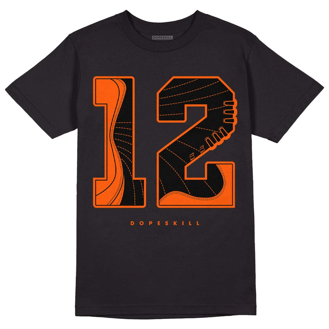 Brilliant Orange 12s DopeSkill T-Shirt No.12 Graphic