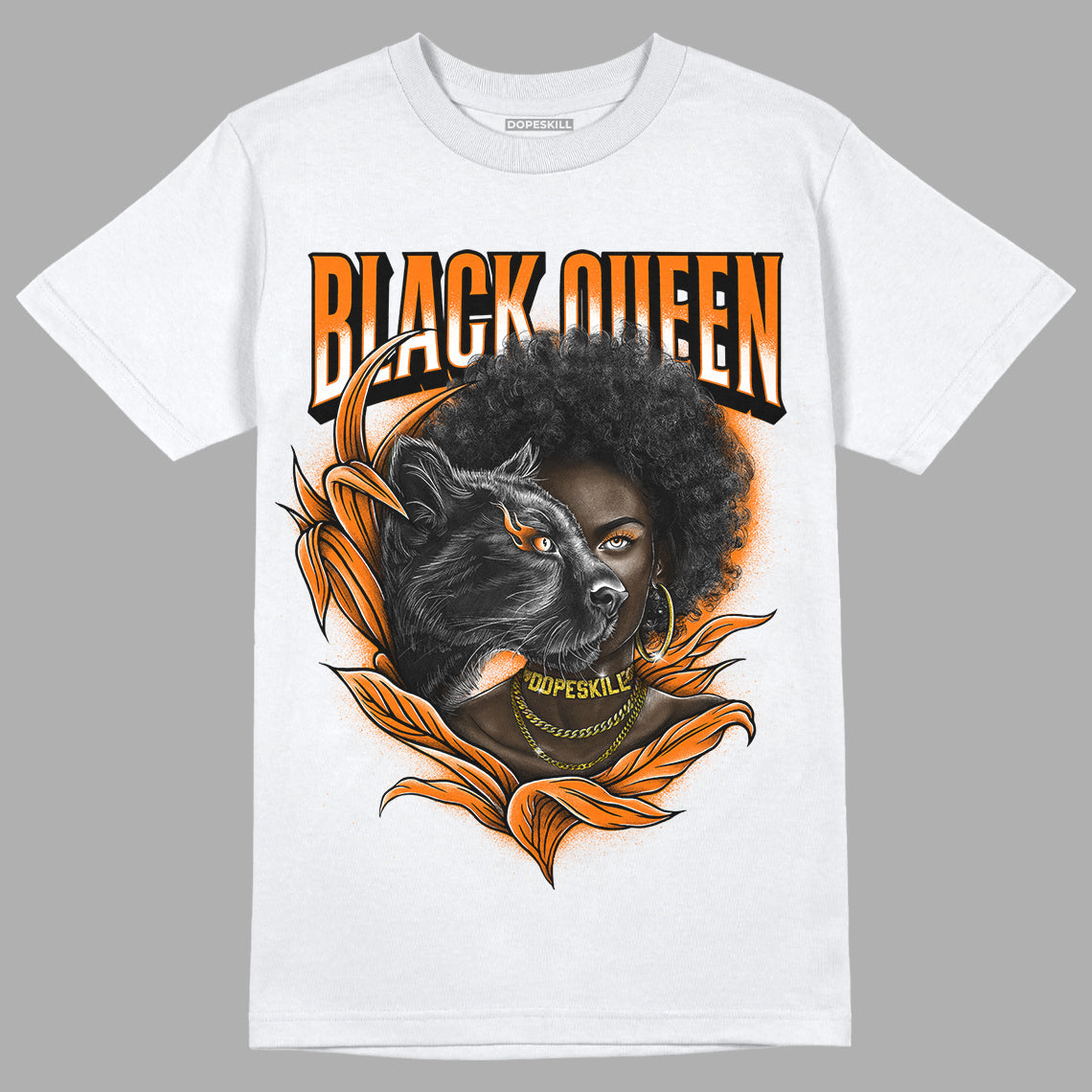 Dunk Low Magma Orange DopeSkill T-Shirt New Black Queen Graphic