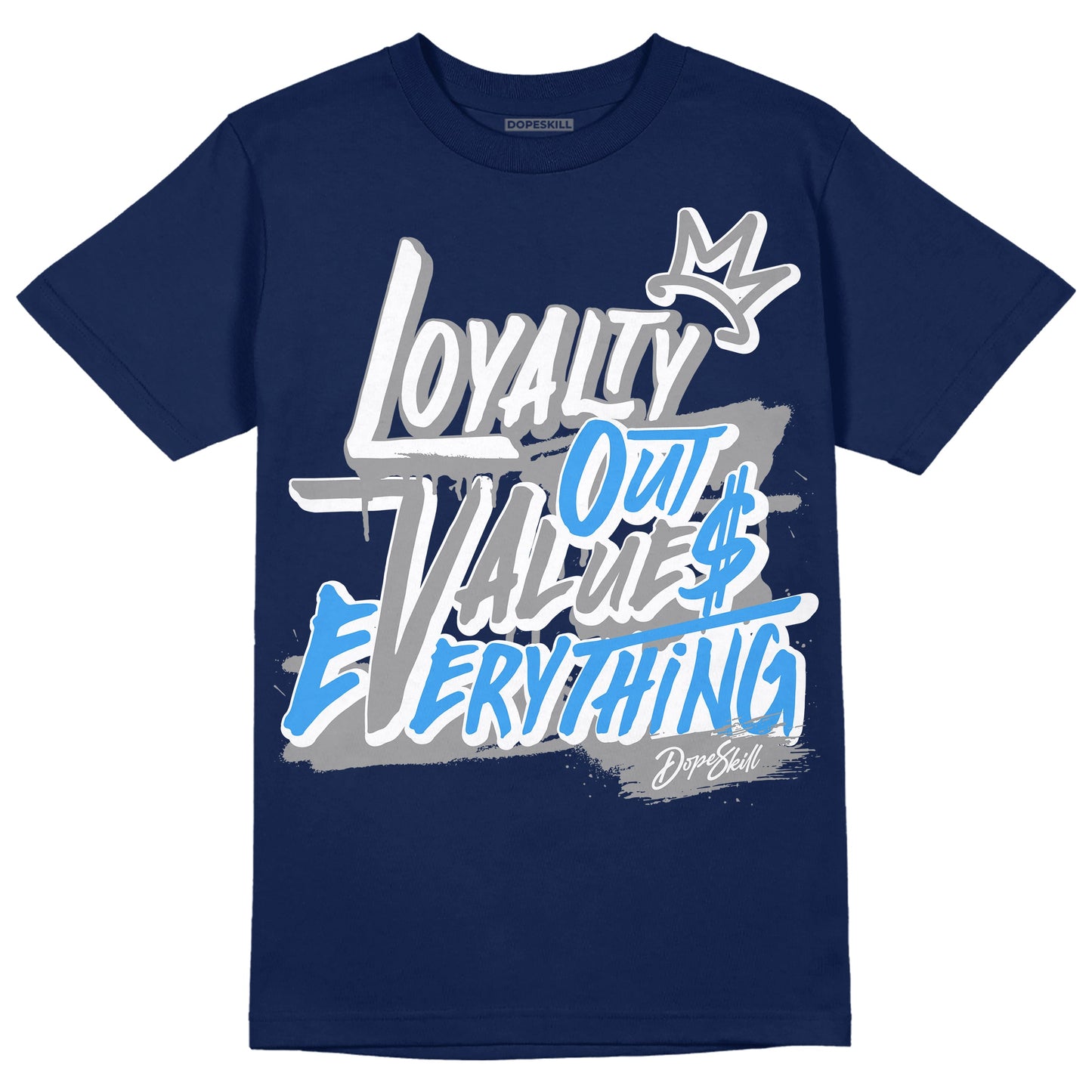 Midnight Navy 3s DopeSkill Navy T-shirt LOVE Graphic