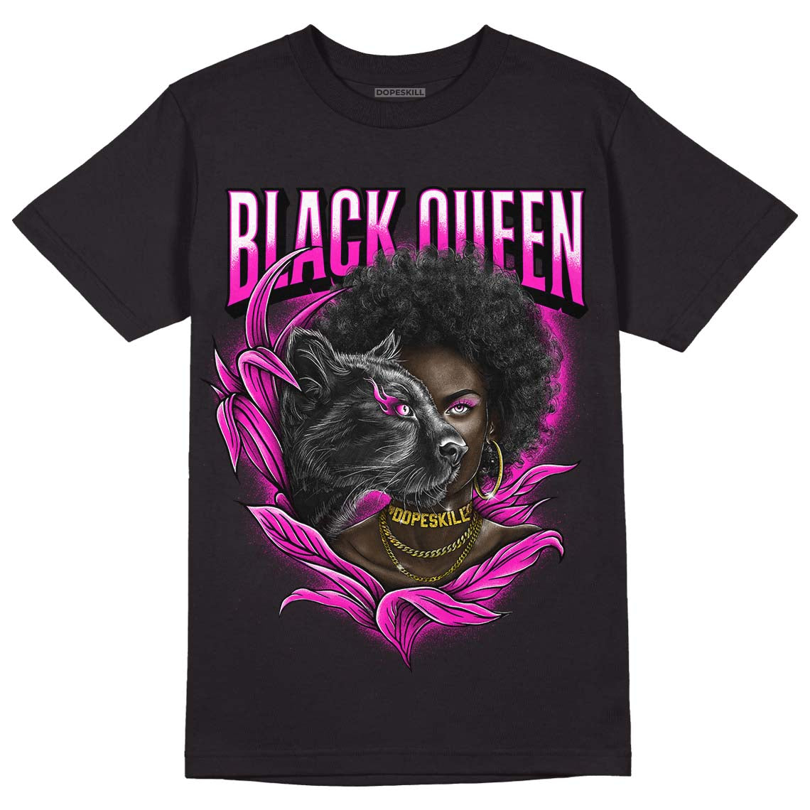 Dunk Low Active Fuchsia DopeSkill T-Shirt New Black Queen Graphic