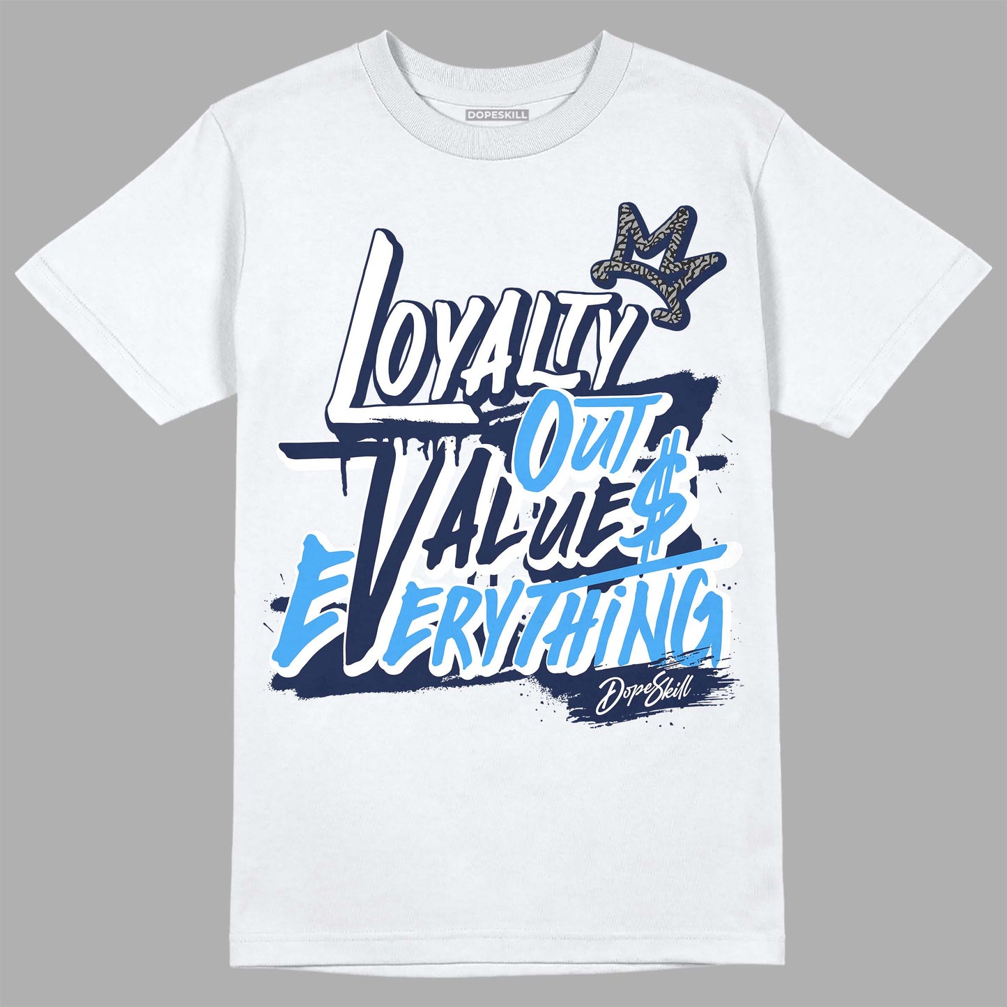 Midnight Navy 3s DopeSkill T-Shirt LOVE Graphic