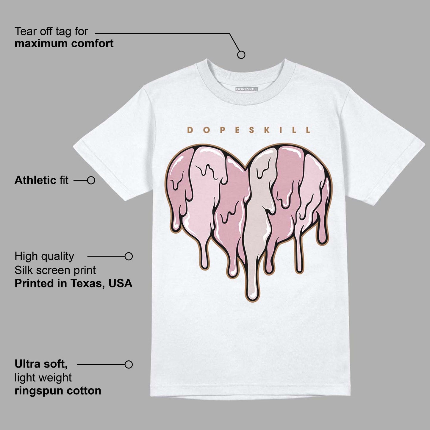 Dunk Low Teddy Bear Pink DopeSkill T-Shirt Slime Drip Heart Graphic