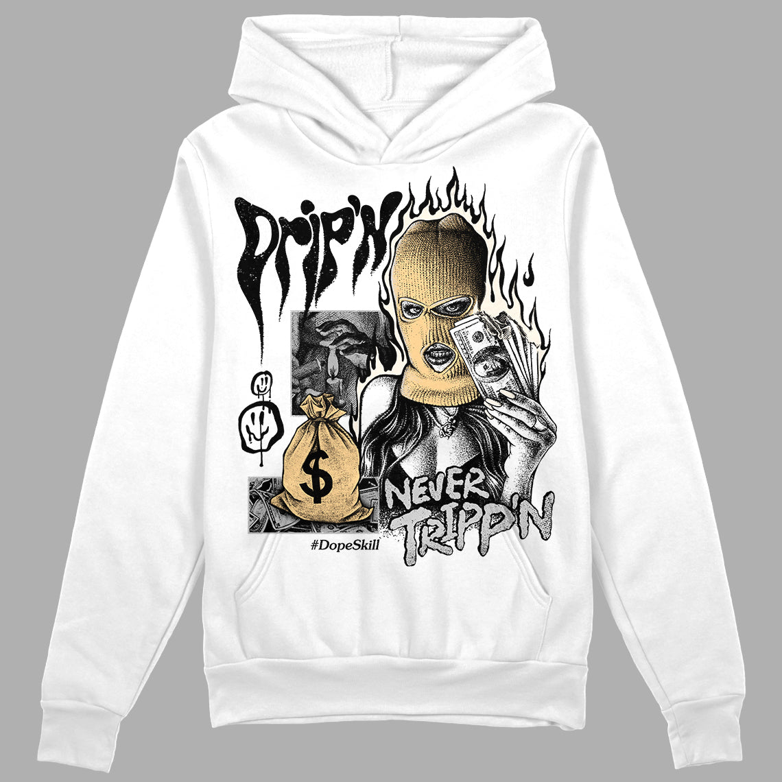 Off Noir 3s DopeSkill Hoodie Sweatshirt Drip'n Never Tripp'n Graphic