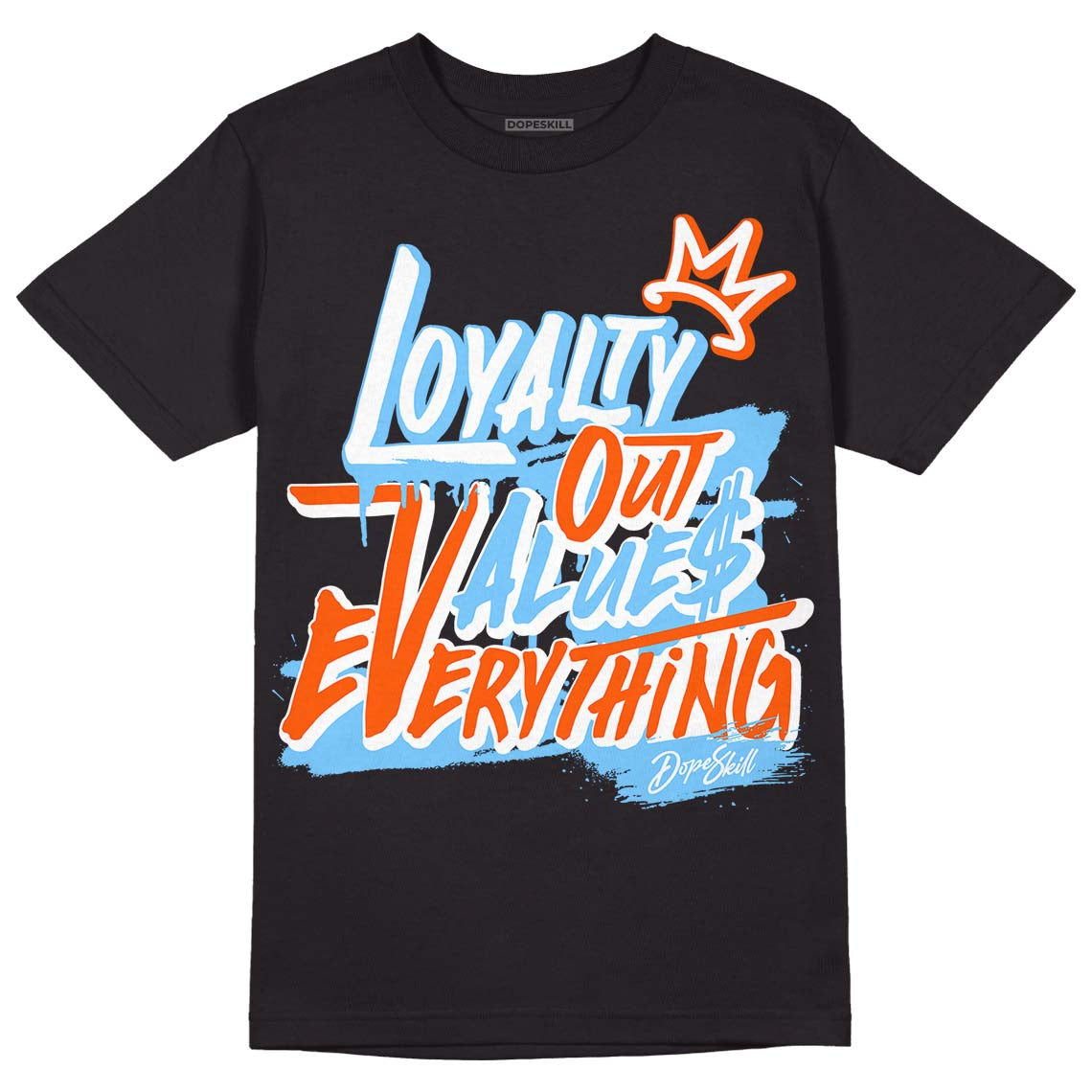 Dunk Low Futura University Blue DopeSkill T-Shirt LOVE Graphic