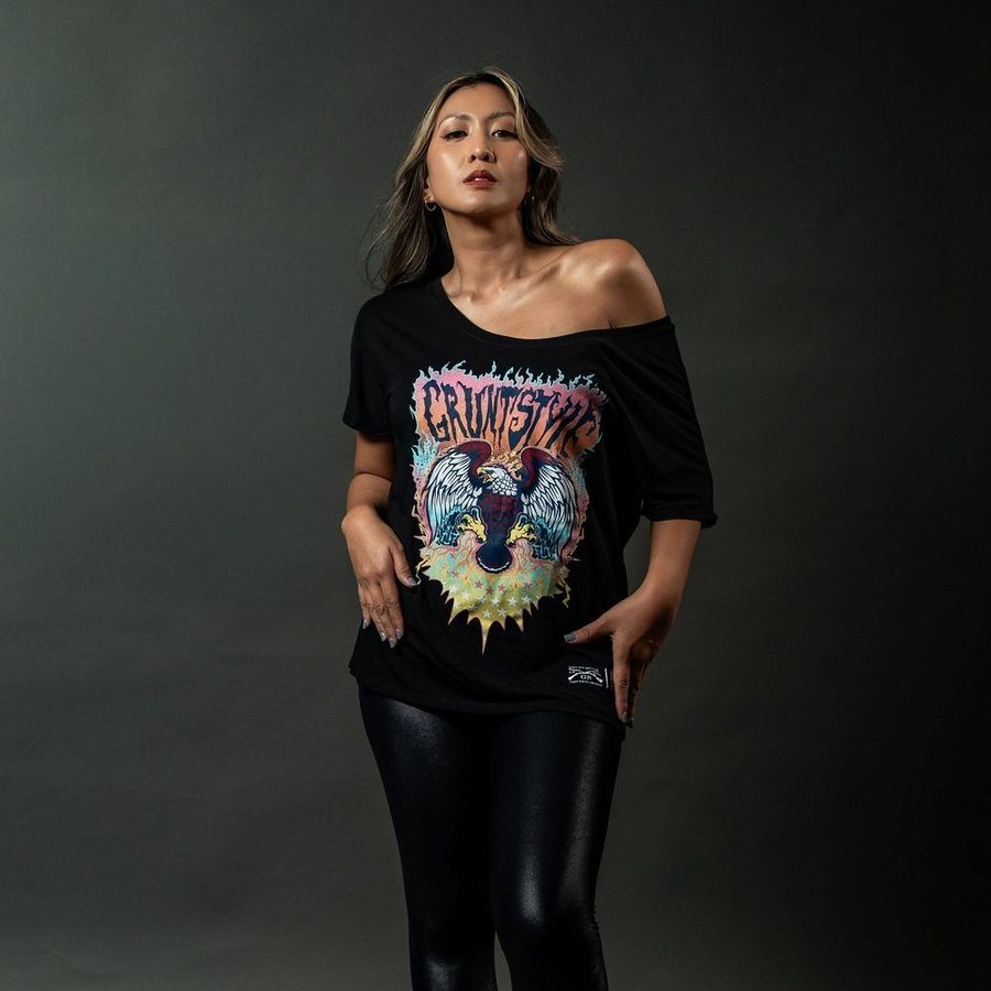 Women's Electric Eagle Slouchy T-Shirt - Black