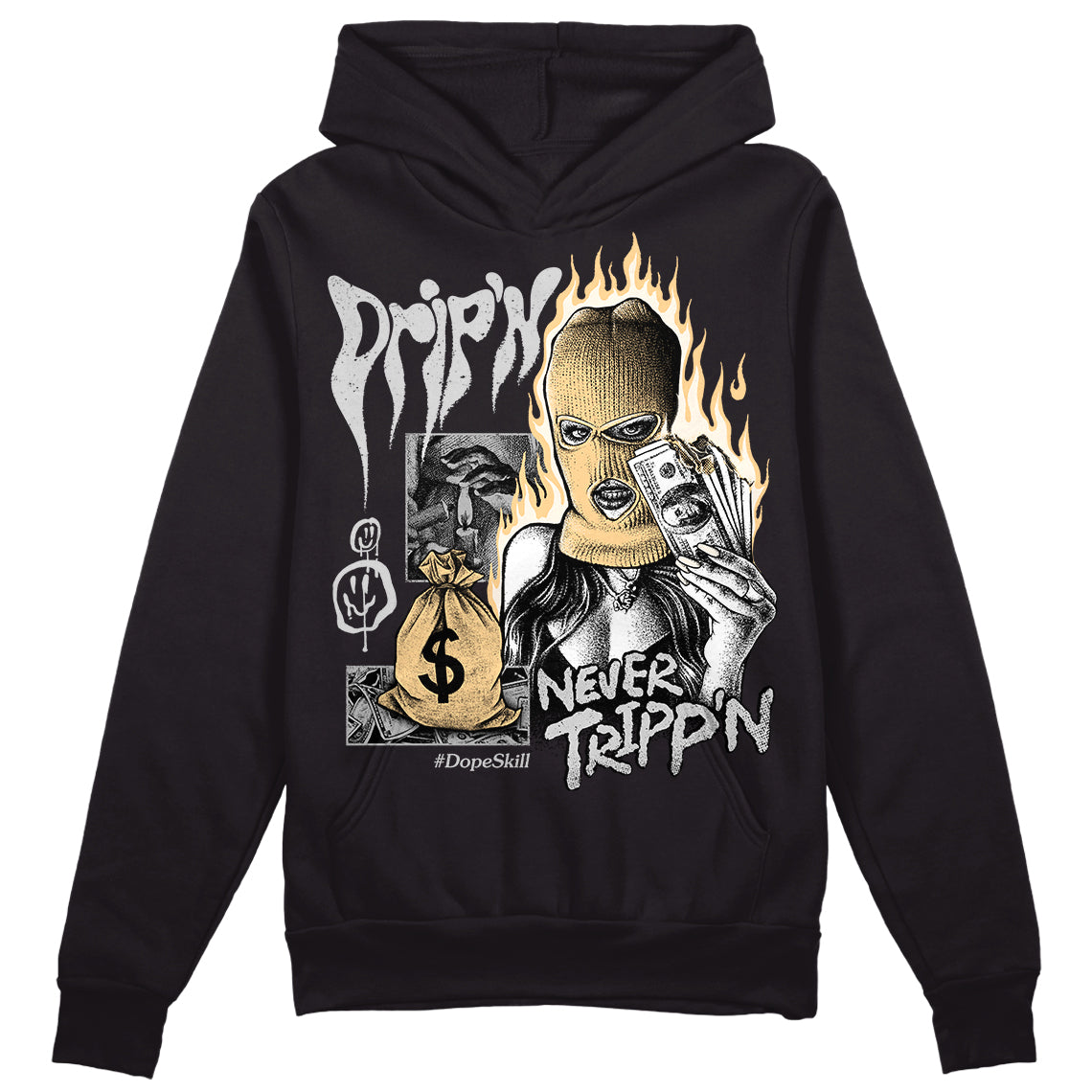 Off Noir 3s DopeSkill Hoodie Sweatshirt Drip'n Never Tripp'n Graphic