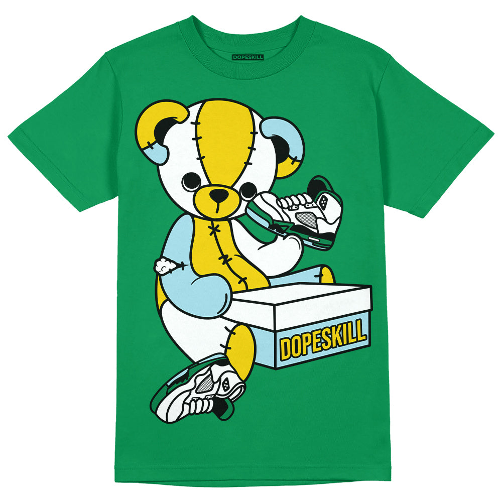 Lucky Green 5s DopeSkill Green T-shirt Sneakerhead BEAR Graphic
