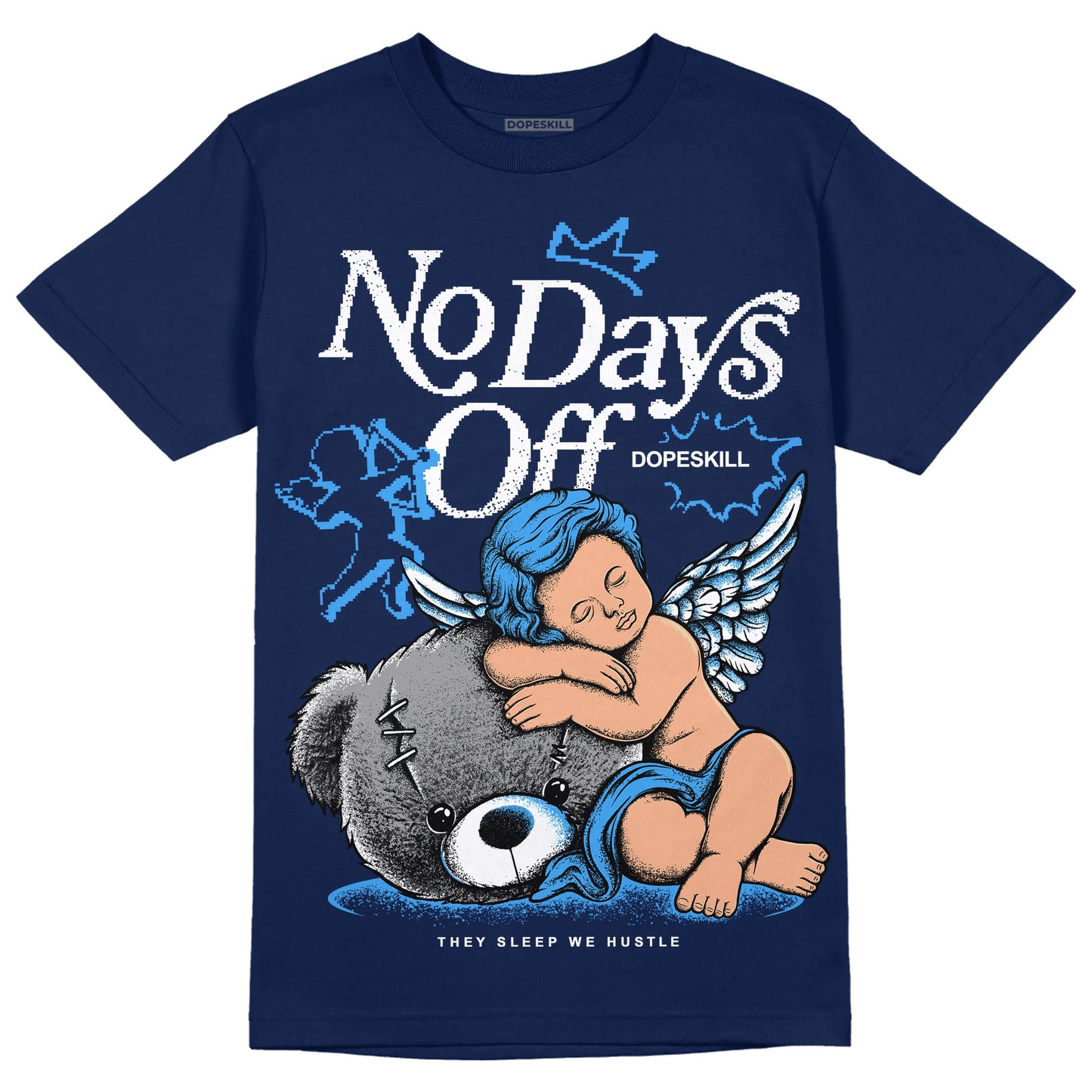 Midnight Navy 3s DopeSkill Navy T-shirt New No Days Off Graphic