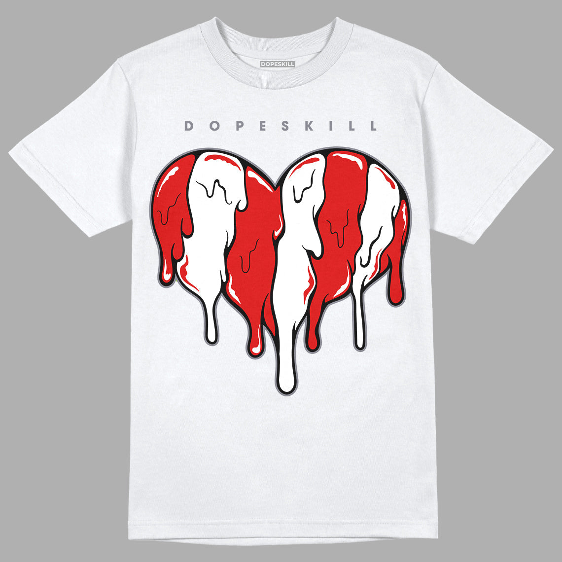 Gym Red 9s DopeSkill T-Shirt Slime Drip Heart Graphic