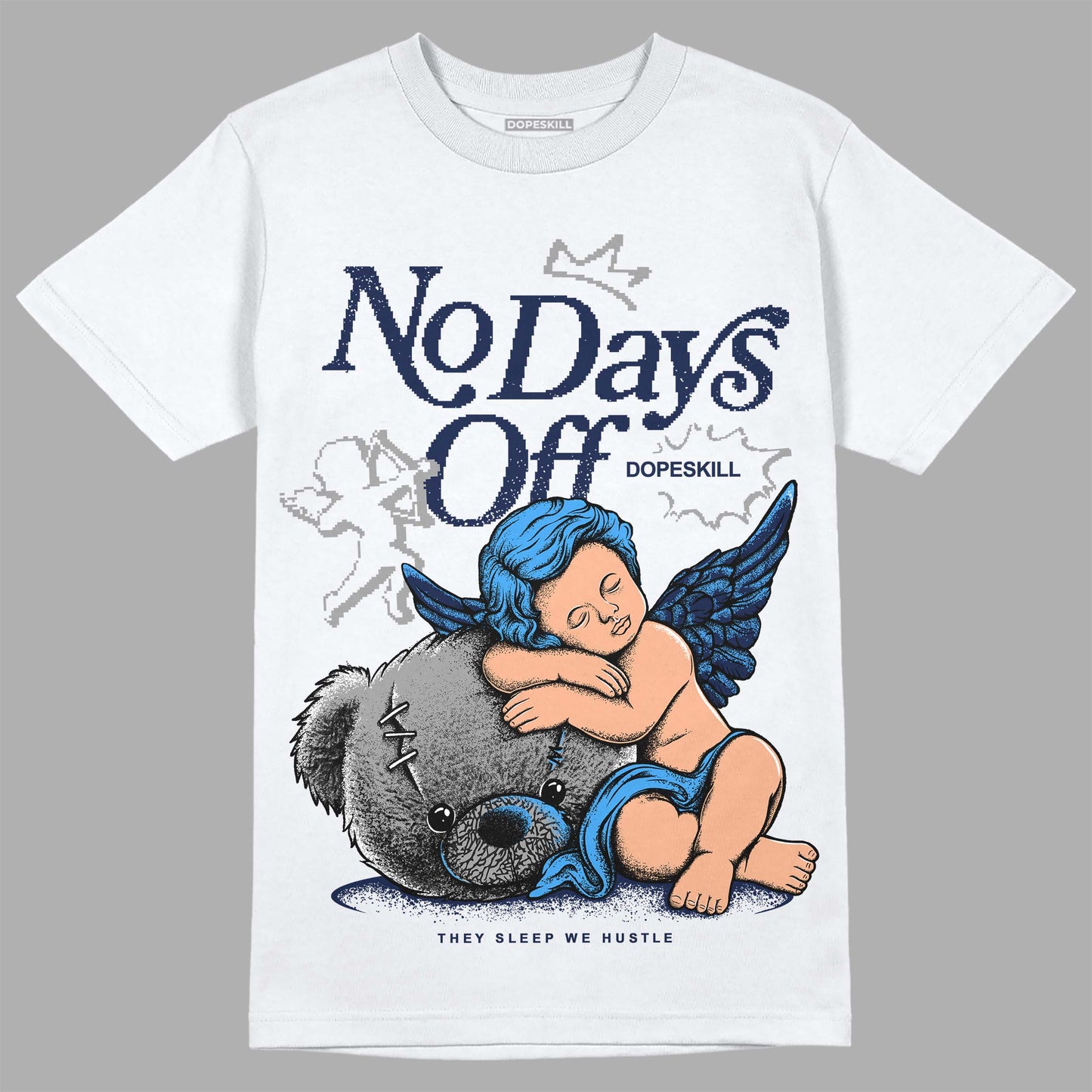 Midnight Navy 3s DopeSkill T-Shirt New No Days Off Graphic