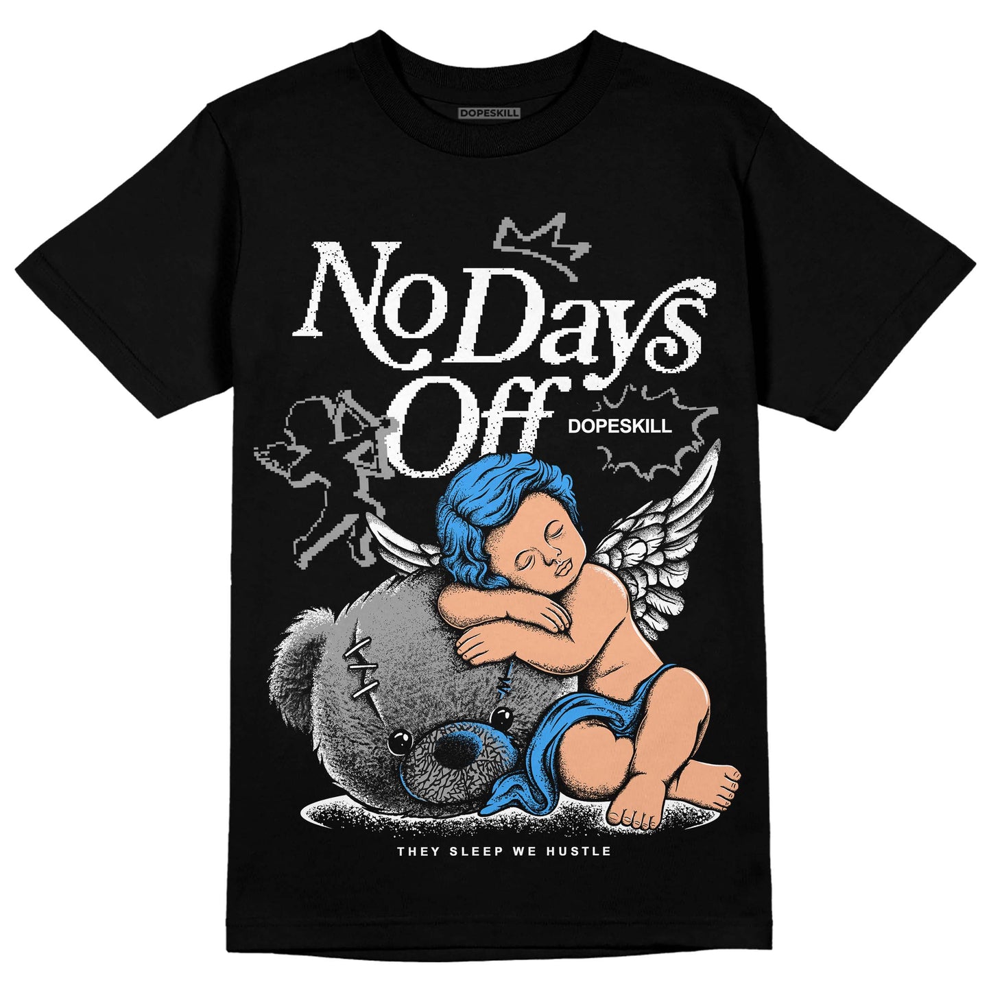 Midnight Navy 3s DopeSkill T-Shirt New No Days Off Graphic