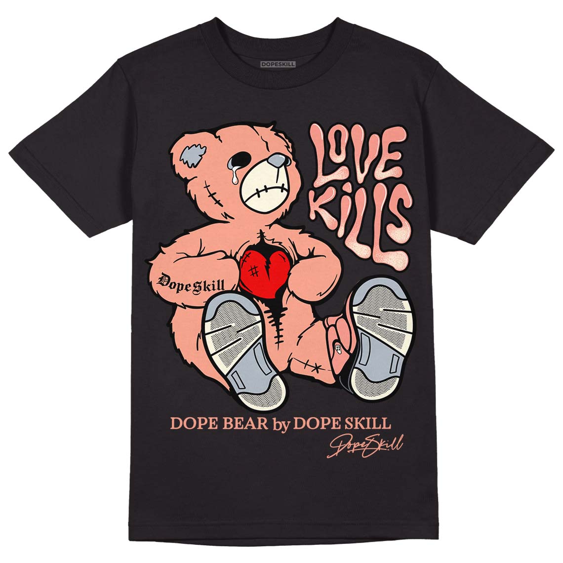 Crimson Bliss 5s DopeSkill T-Shirt Love Kills Graphic