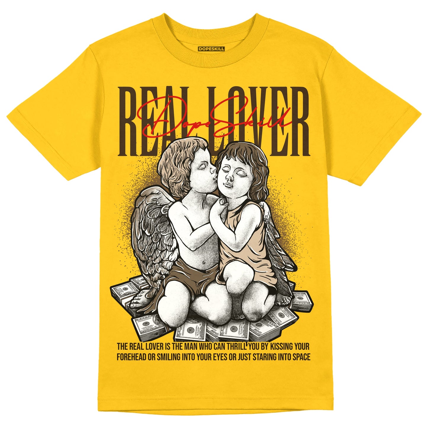 Yellow Collection DopeSkill Gold T-shirt Real Lover Graphic