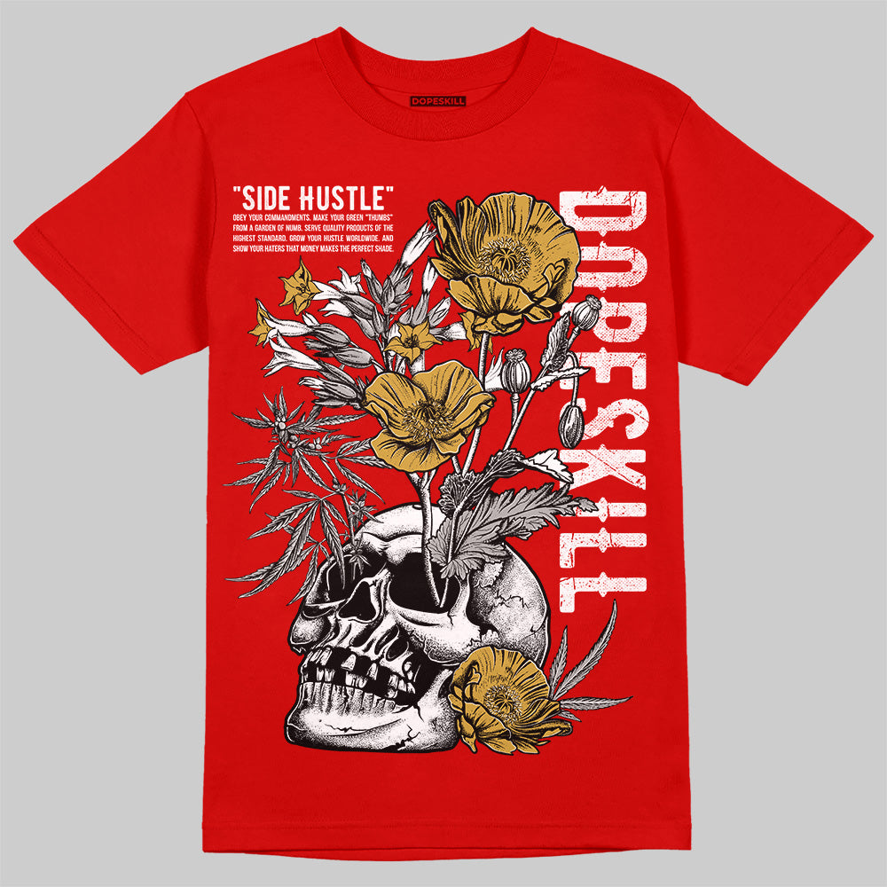 Bred Velvet 11s DopeSkill Red T-shirt Side Hustle Graphic