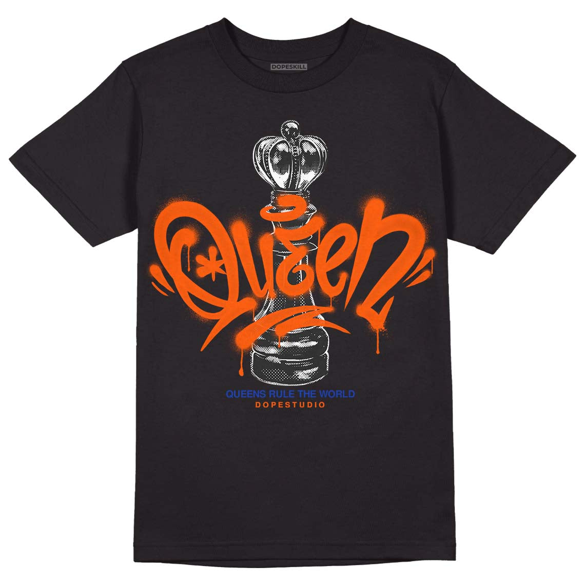 Dunk Low Futura Orange Blaze DopeSkill T-Shirt Queen Chess Graphic