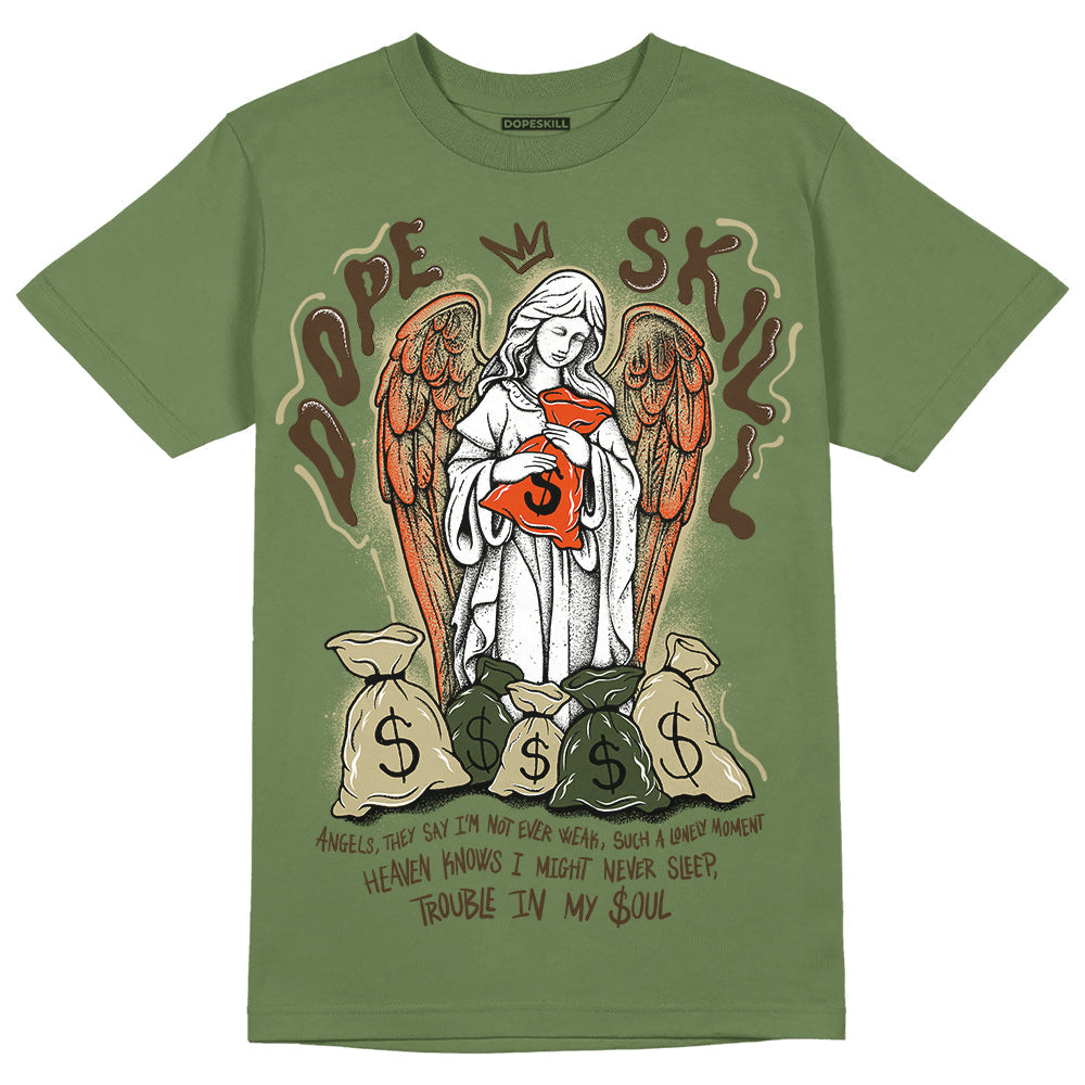Olive Collection DopeSkill Olive T-shirt Angels Graphic